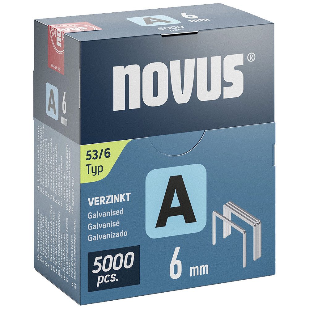 NOVUS Tackerklammer Novus Tools 042-0761 Feindrahtklammern Typ 53 5000 St. Abmessungen (L