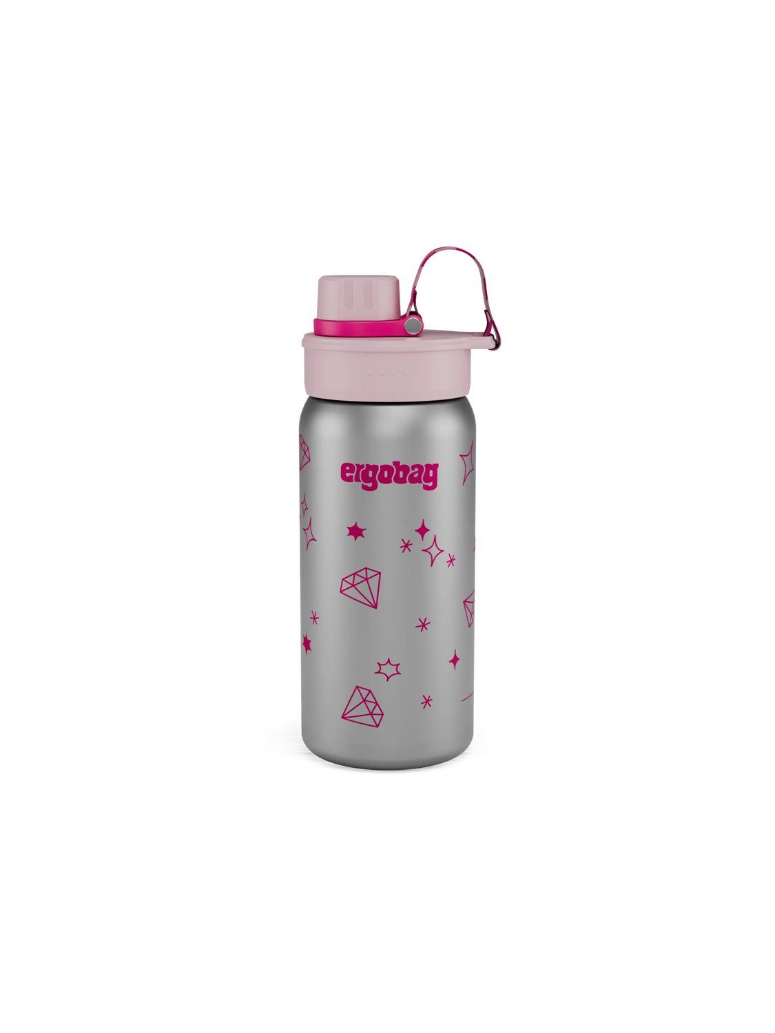 ergobag Trinkflasche Edelstahl Trinkflasche, auslaufsicher und kohlensäuregeeignet