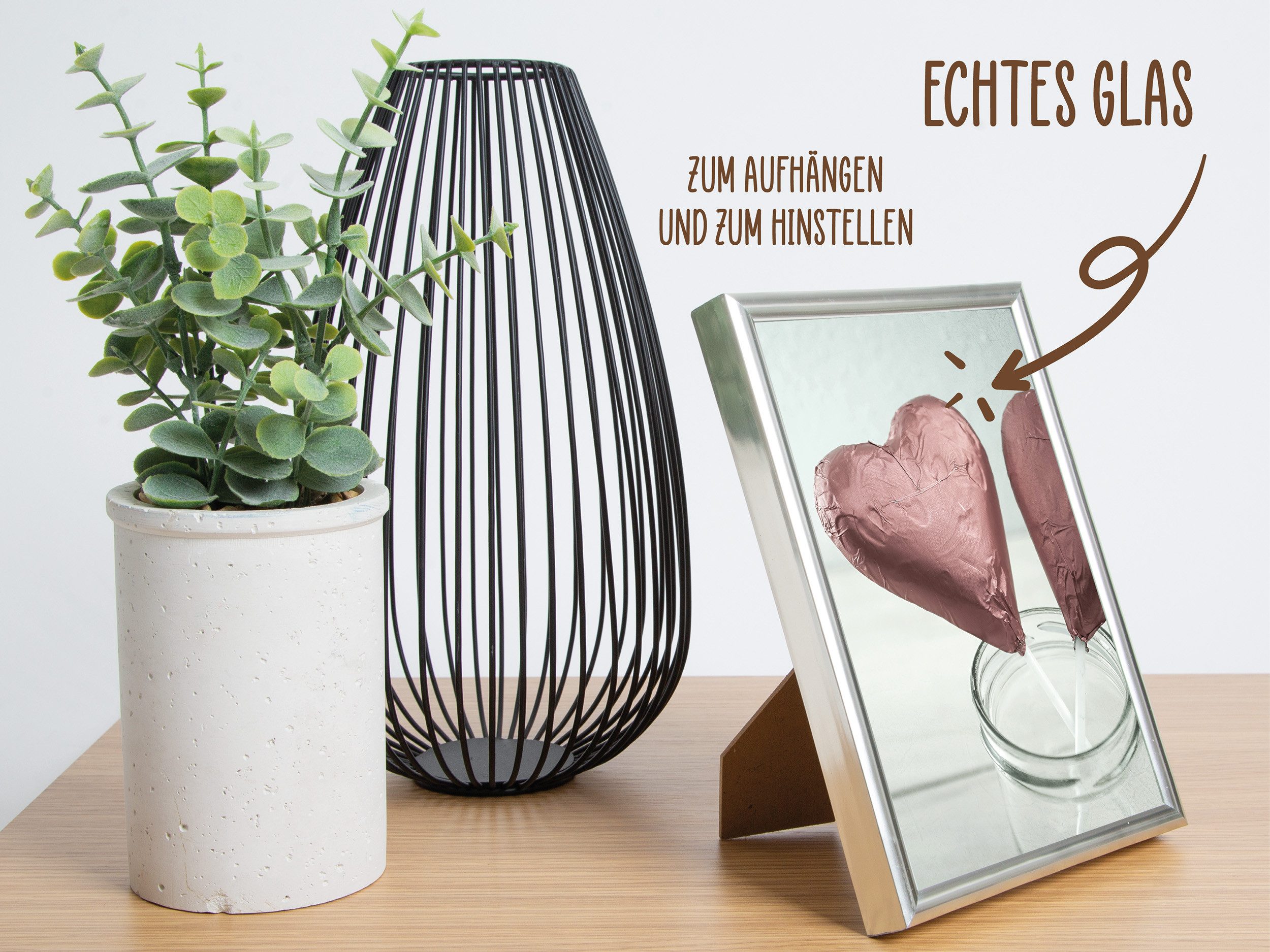 Wackadoo Living Bilderrahmen-Set Bilderrahmen mit Glasscheibe für Einzelbil günstig online kaufen