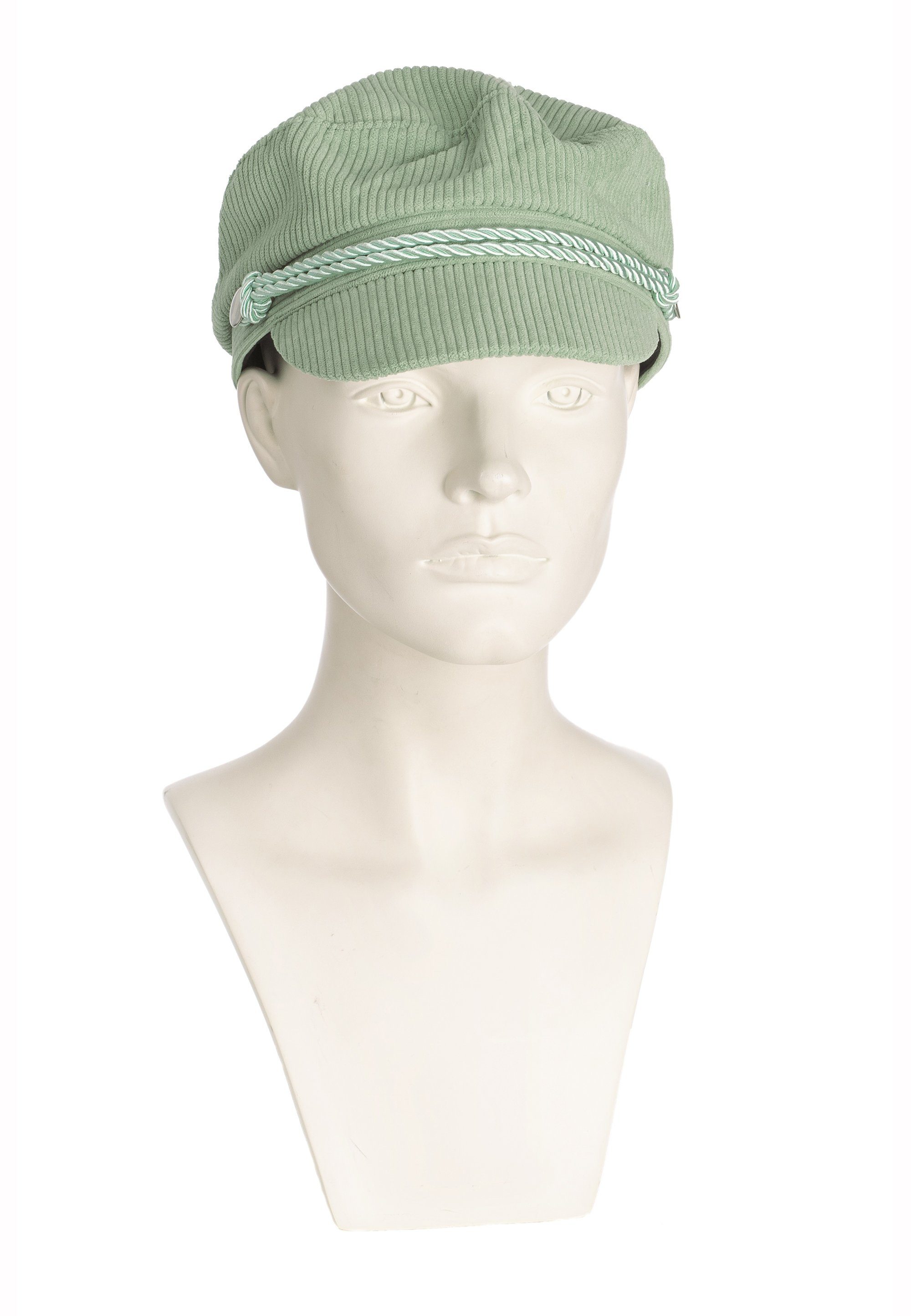 Cassandra Schirmmütze aus weichem Schiffermütze Fiddler Schirmmütze Accessoires mint Viscose-Cord Cap