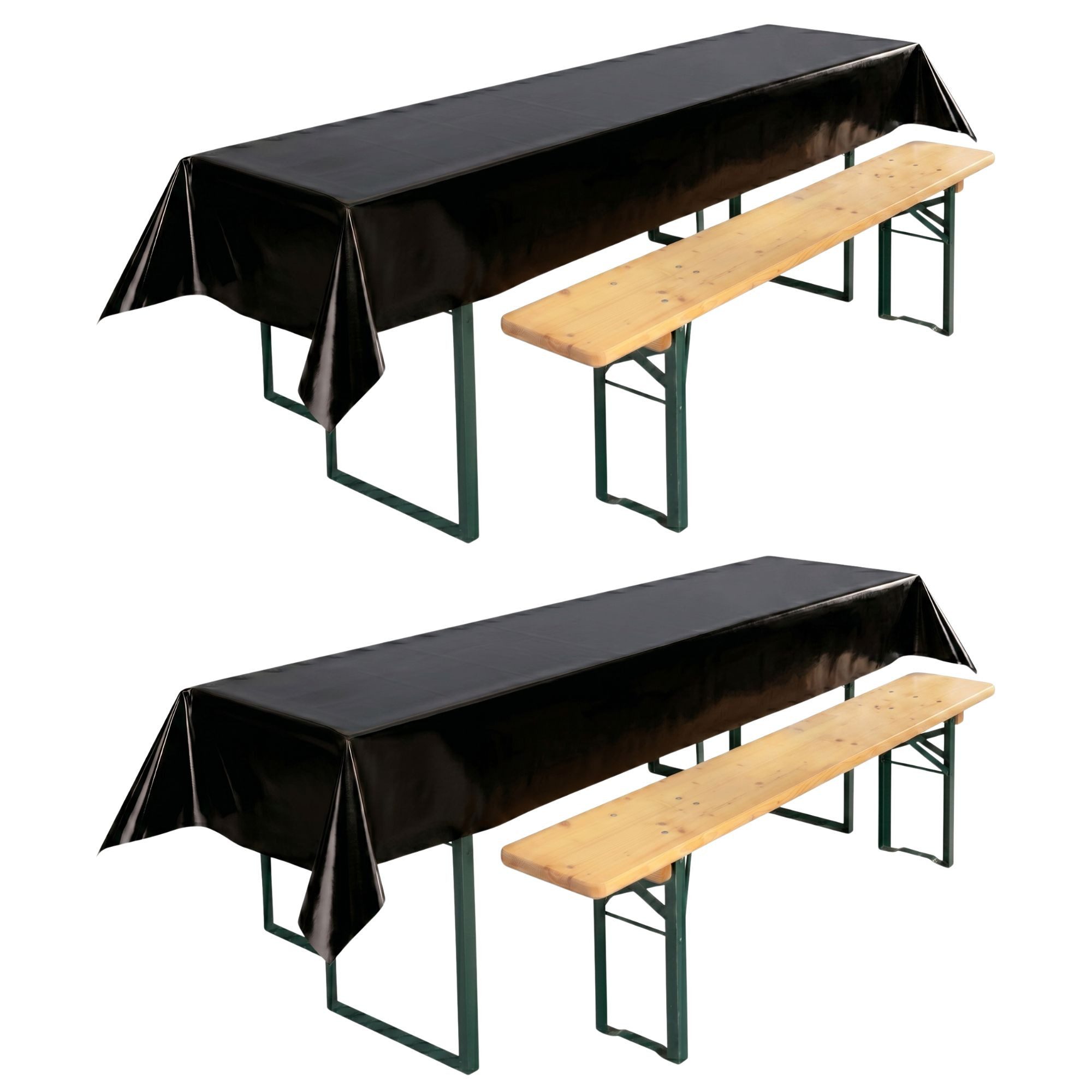 Beautex Tischdecke, Partytischdecke, für Biertischgarnituren, 100x250cm, viele Farben (2-tlg), wasserabweisend, abwaschbar, lebensmittelecht, strapazierfähig