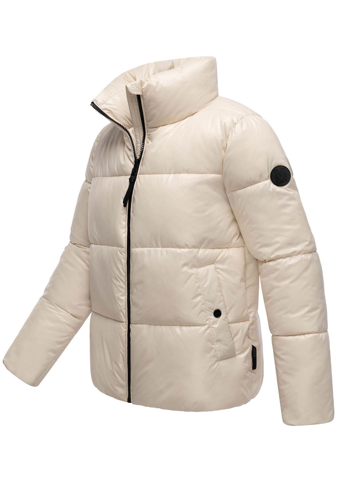 Marikoo Winterjacke Hazalee mit leicht gläzendem Obermaterial und hohem Kragen