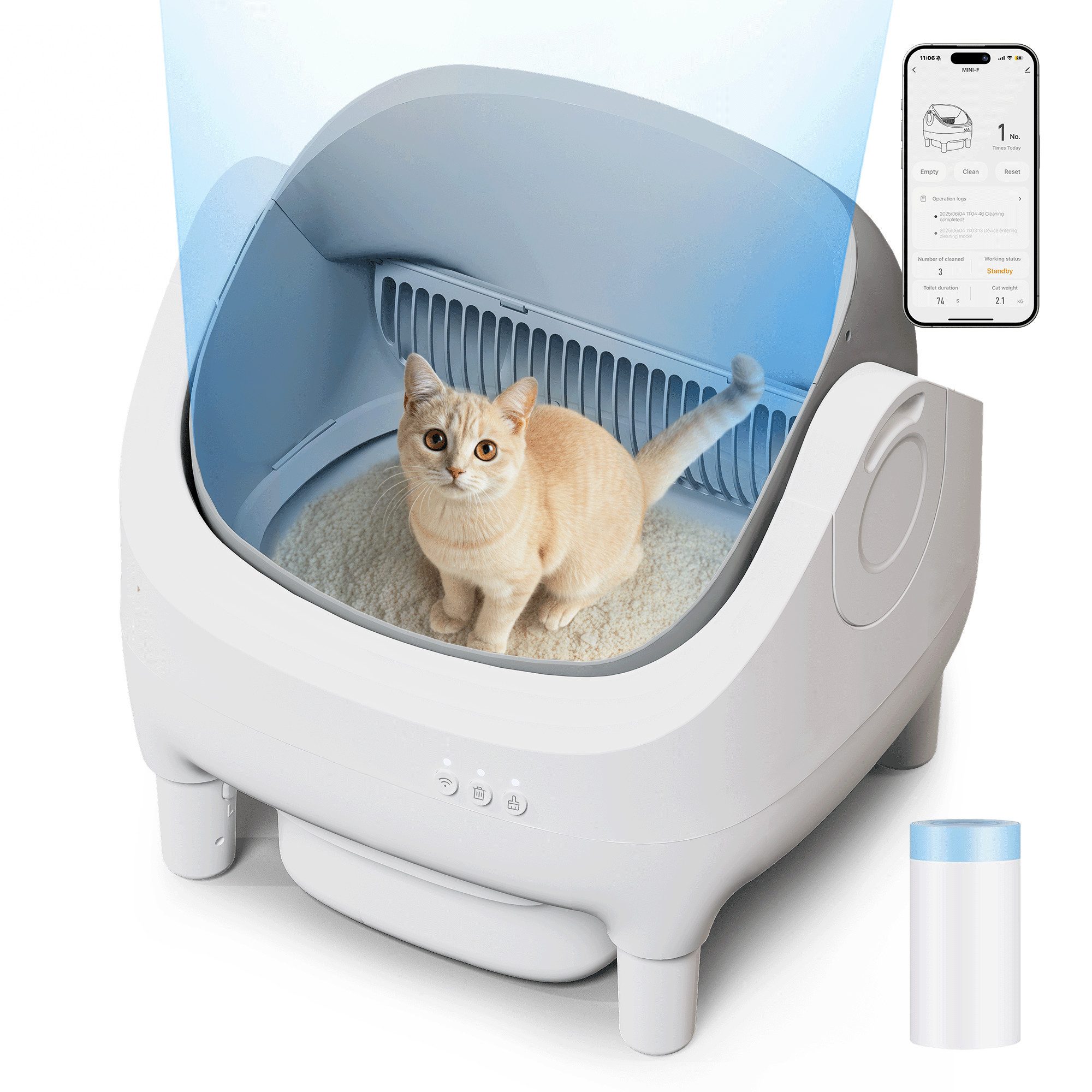 Katzentoilette Oben offene Automatische Katzenklo selbstreinigend Katzentoilette XXL