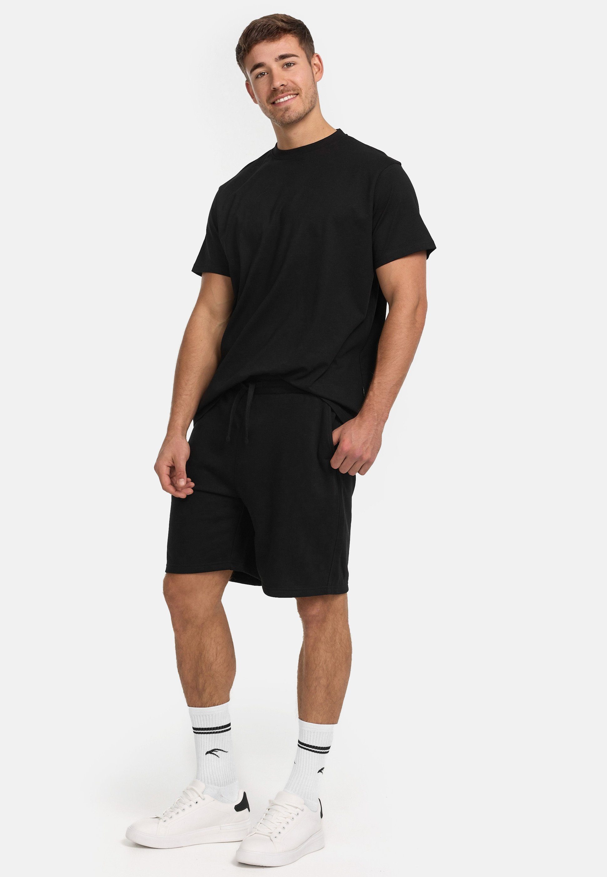 INDICODE Freizeitanzug Herren Comfy Shirt Herrenshorts Set (2-tlg), mit praktischen Seitentaschen an der Shorts