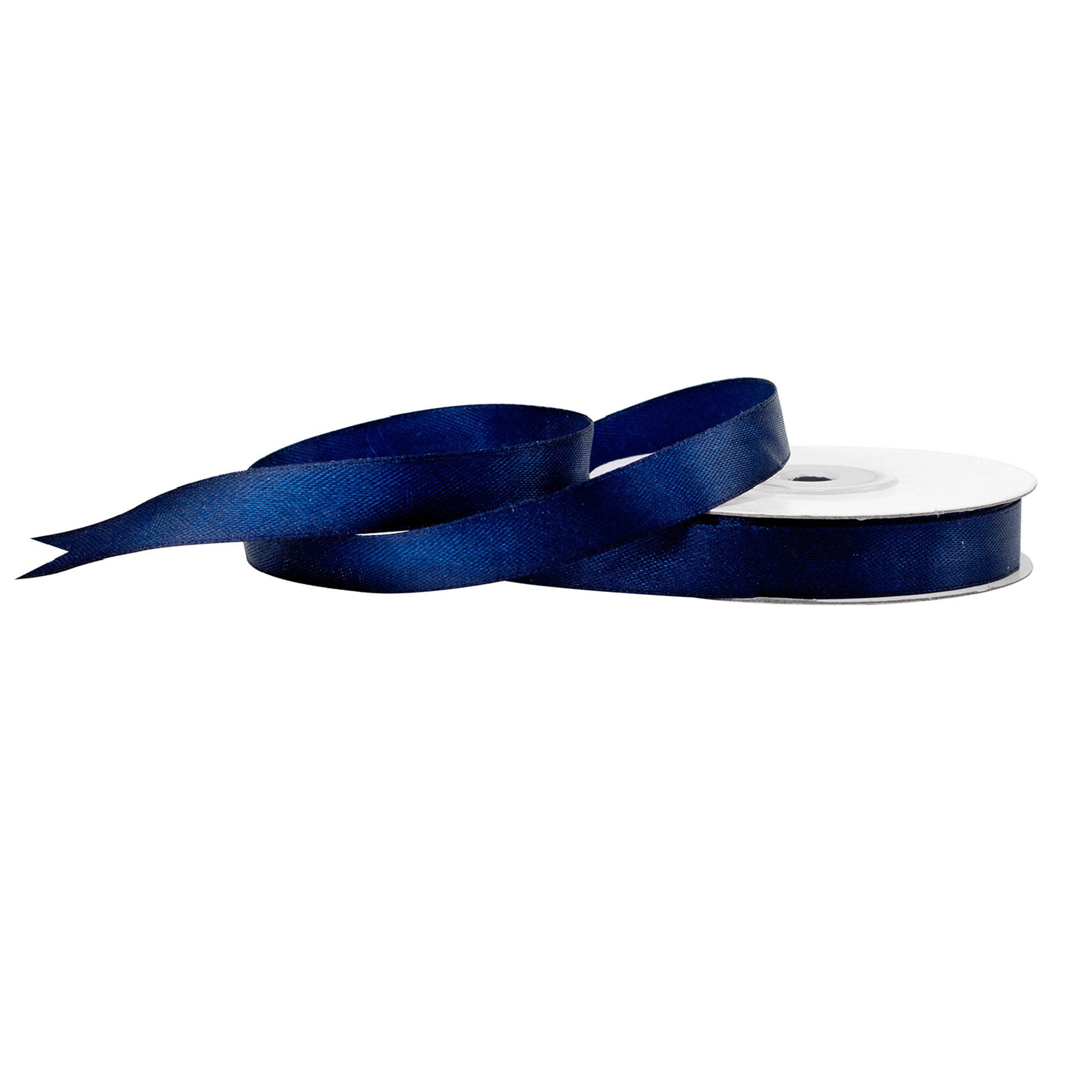 Creativery Satinband, Satinband 12mm x 25m Rolle Dunkelblau