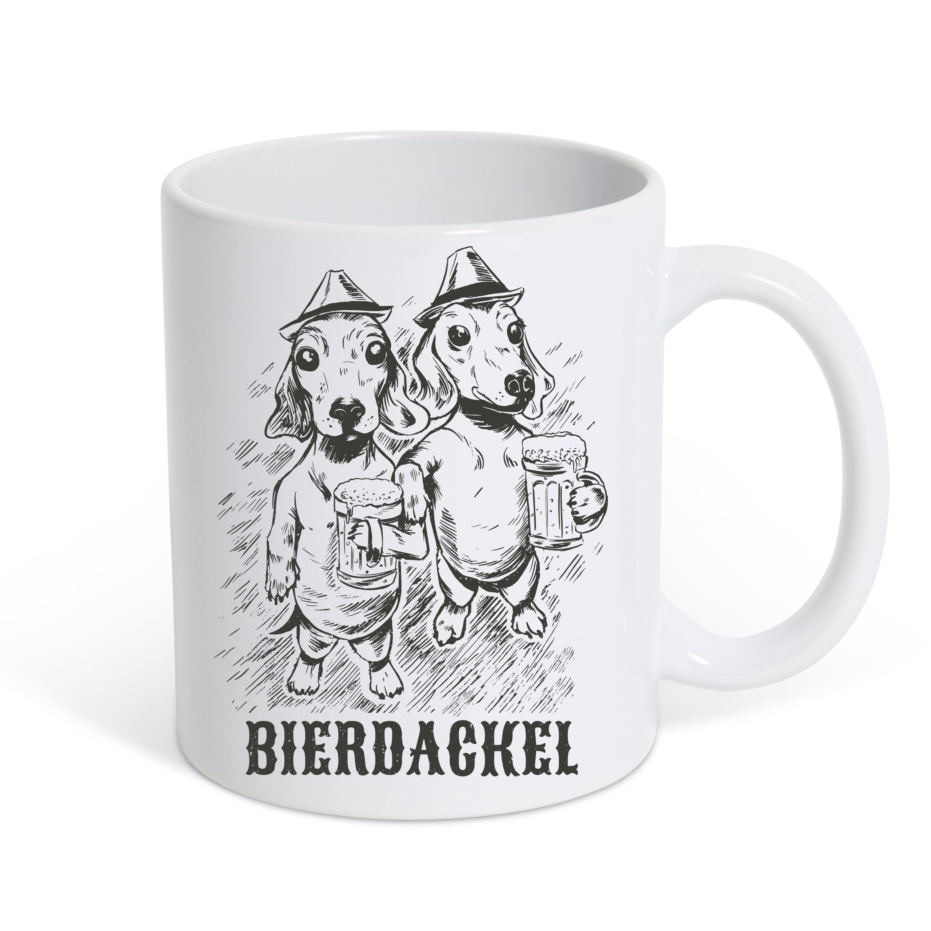 Youth Designz Tasse Bierdackel Kaffeetasse Geschenk, Keramik, mit trendigem Print Weiß