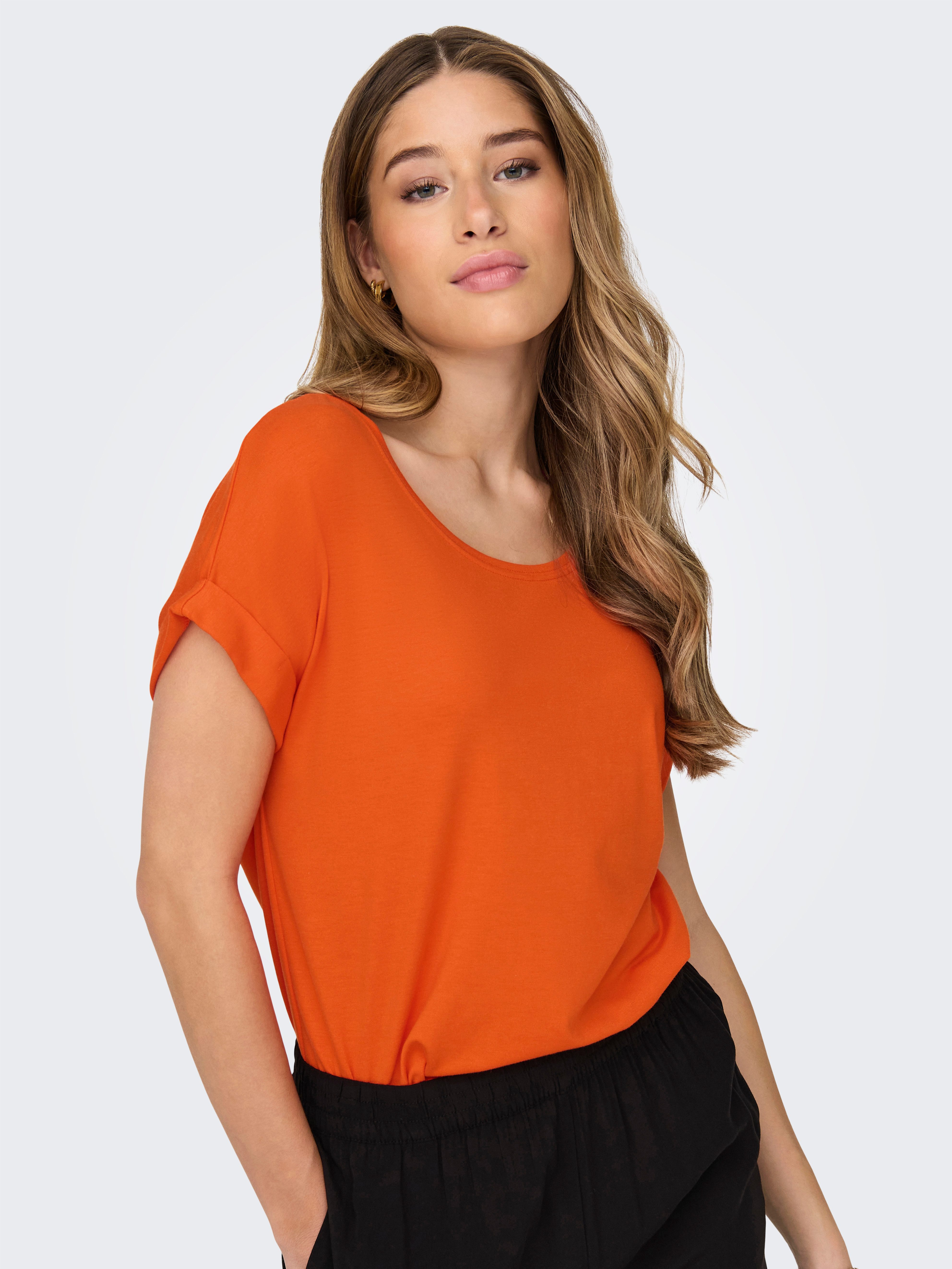 T-Shirt ONLMOSTER – Kurzarmshirt mit Aufschlag und klassischem Look