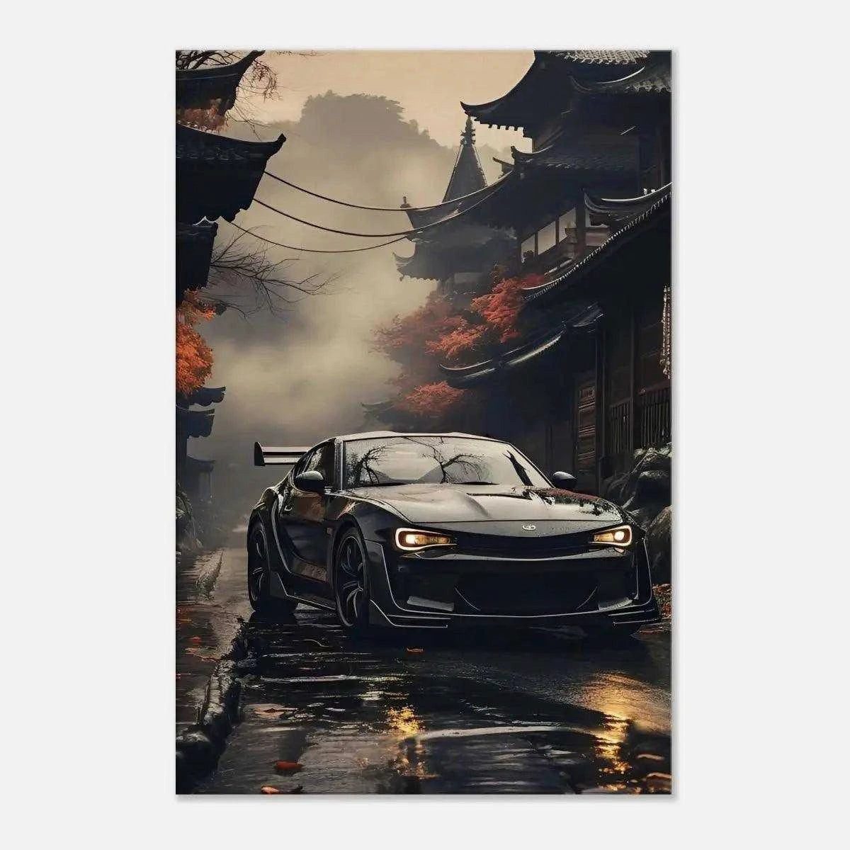 SimpleCanvas Wandbild JDM II - Auto Leinwandbild, Wandbild Toyota, Sportwagen, Auto Wallpaper