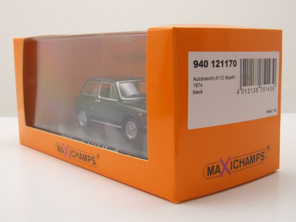 Autobianchi A112 Abarth 1974 Nero 1:43 Scala Maxichamps