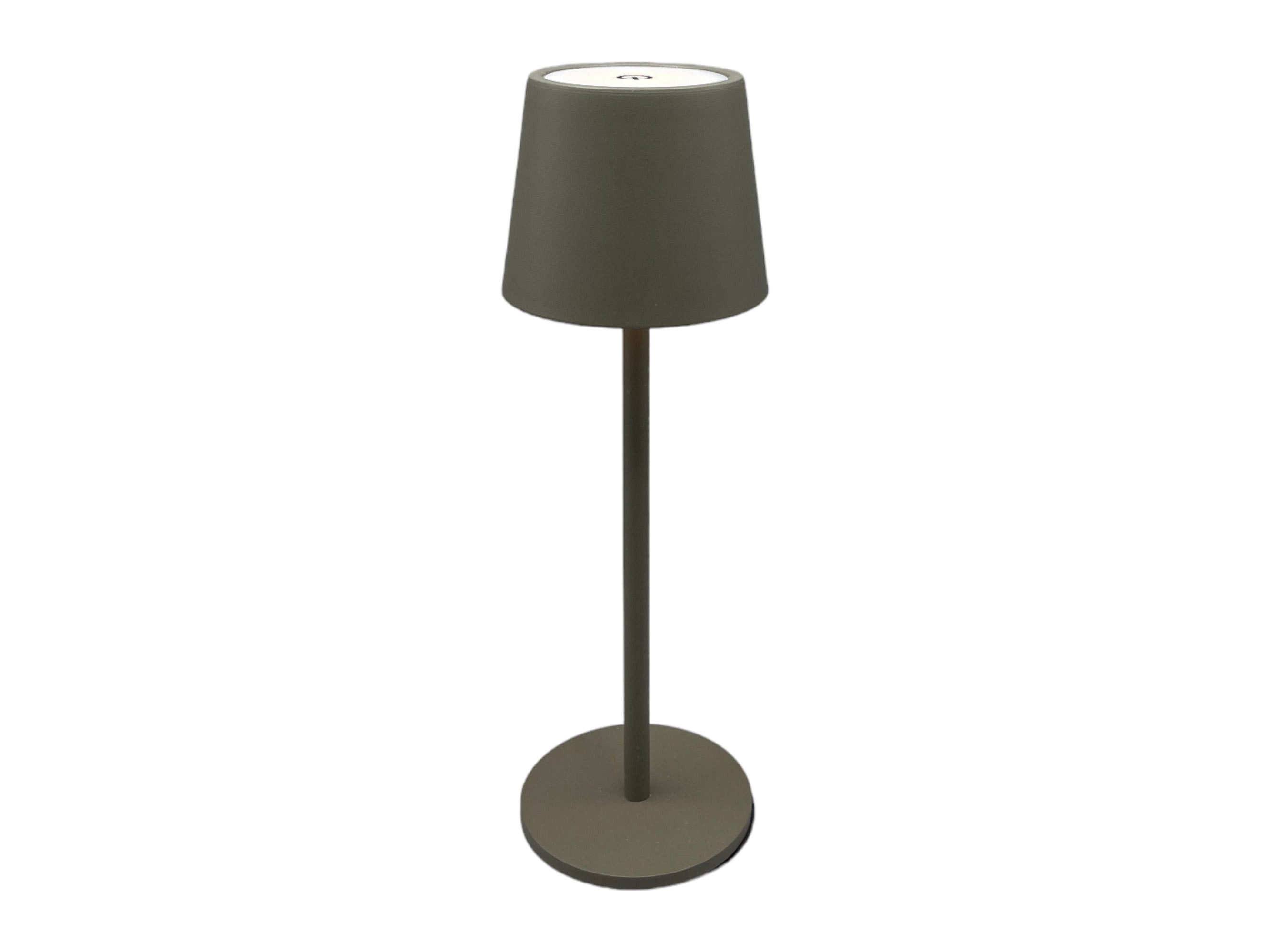 Coen Bakker Deco BV LED Außen-Tischleuchte Portable Light, mehrere Helligkeitsstufen, LED, warmweiß, kaltweiß, neutralweiß, USB dimmbar touch Metall taupe matt 40 LED 26,5cm