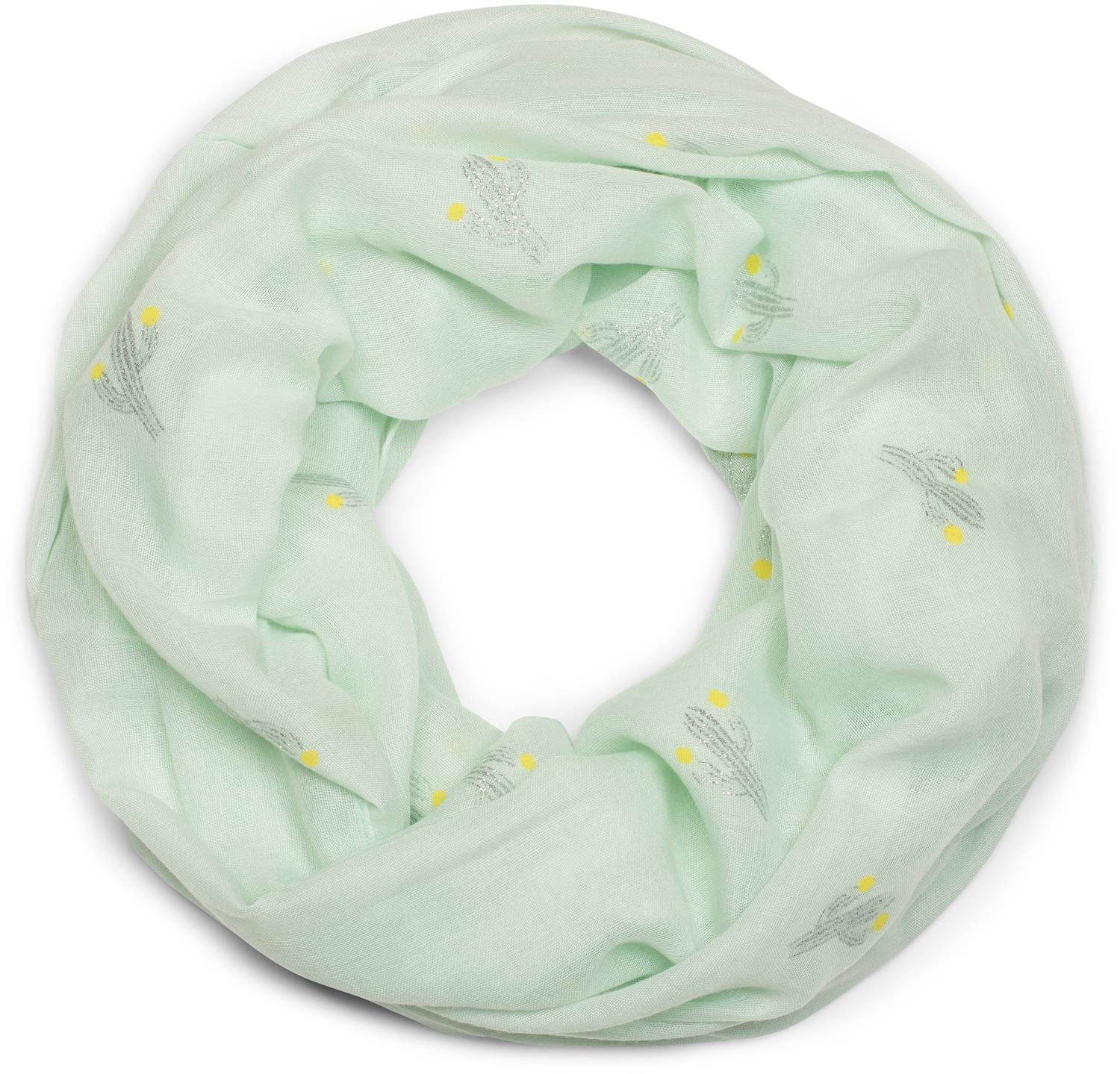 Loop Loop Schal mit Metallic Kaktus Print