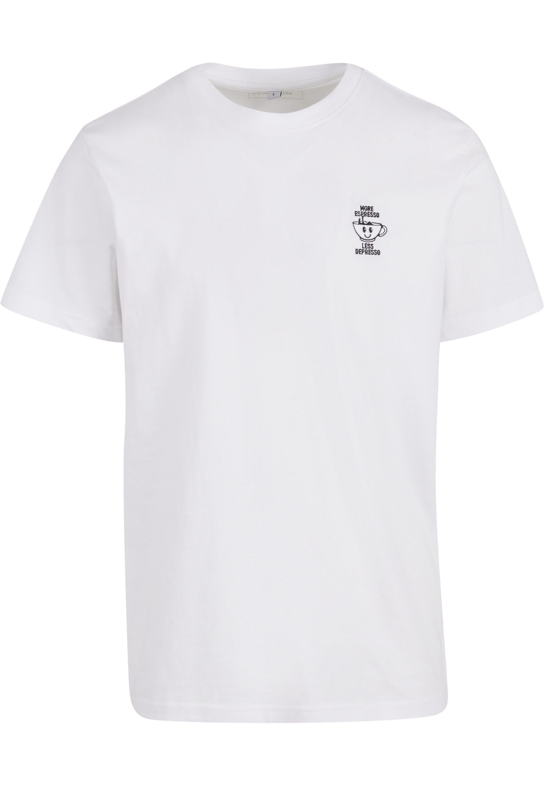 T-Shirt MisterTee Herren More Espresso Less Depresso Tee EMB