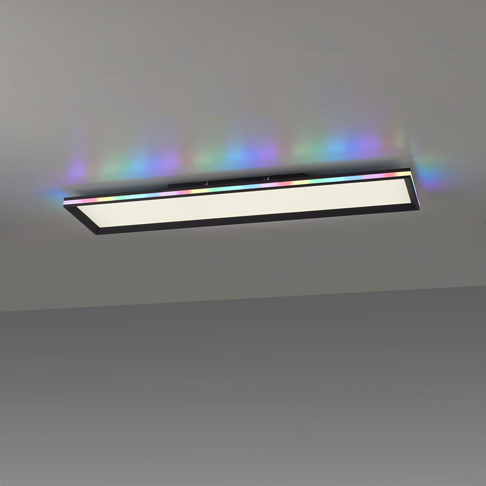 JUST LIGHT LED Deckenleuchte, LED-Leuchtmittel fest verbaut, Warmweiß, Neutralweiß, Tageslichtweiß, LED Deckenlampe Wohnzimmerleuchte dimmbar RGB Fernbedienung L 100 cm