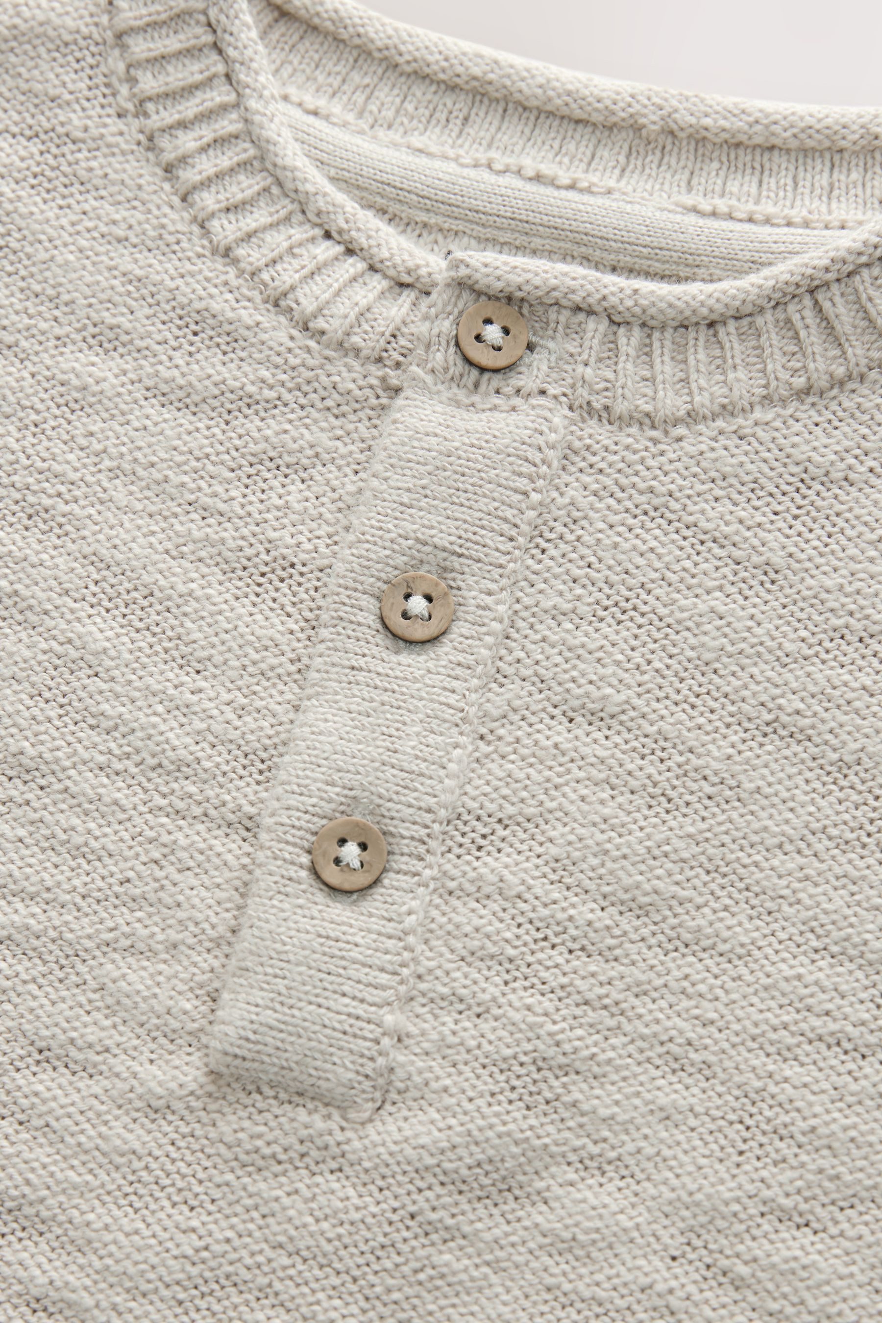 Next Strickpullover Strickpullover mit Henley-Kragen (1-tlg)