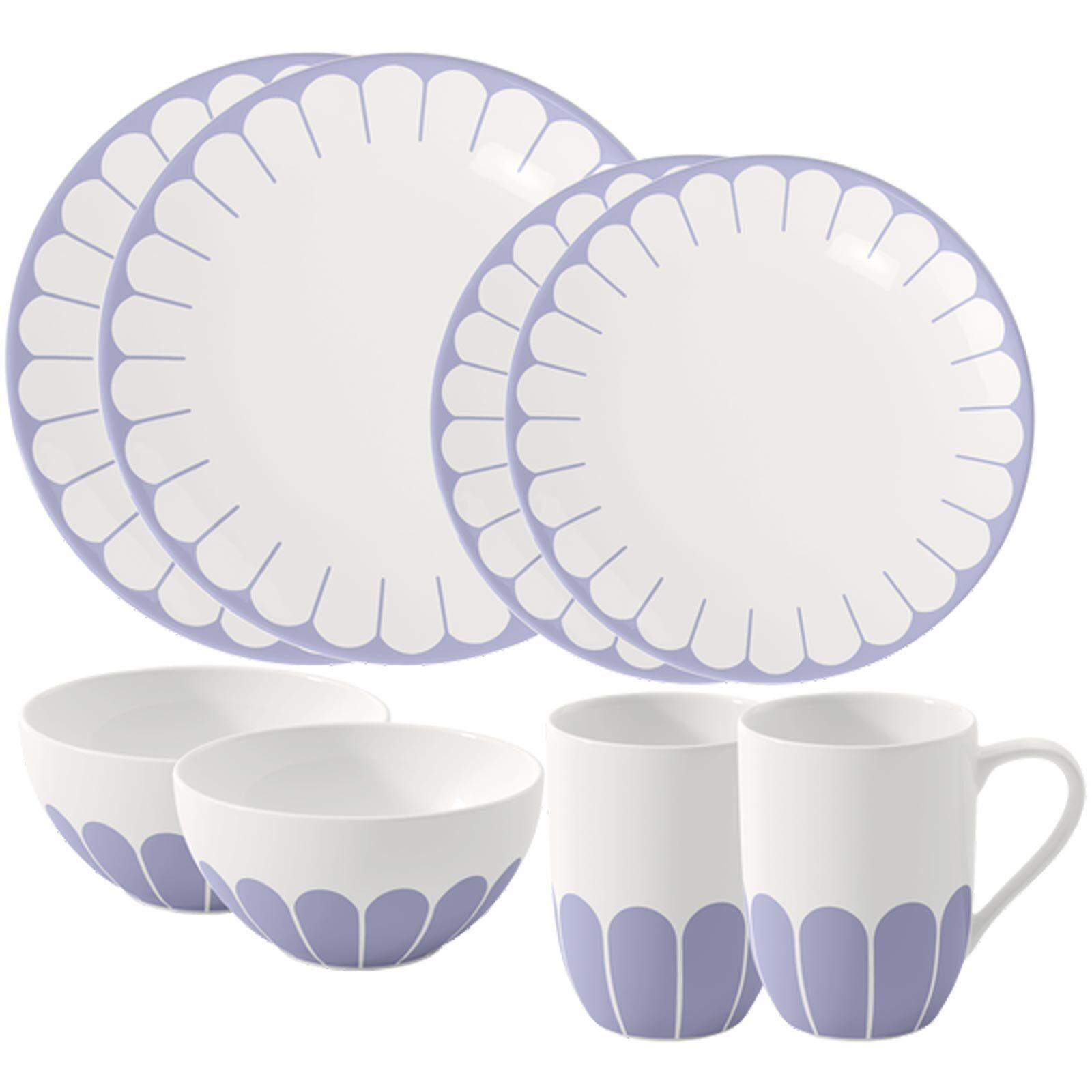 Villeroy & Boch Kombiservice Fleur Couleur Starter-Set 8-tlg. (8-tlg), 2 Personen, Porzellan