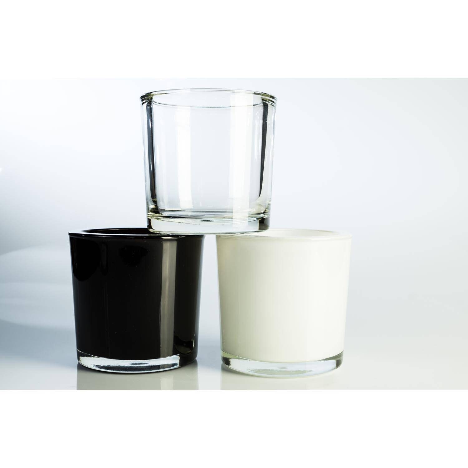 INNA-Glas Blumentopf Großes Teelicht - Windlicht Glas John, klar, 12cm, Ø 12cm - Dekoglas
