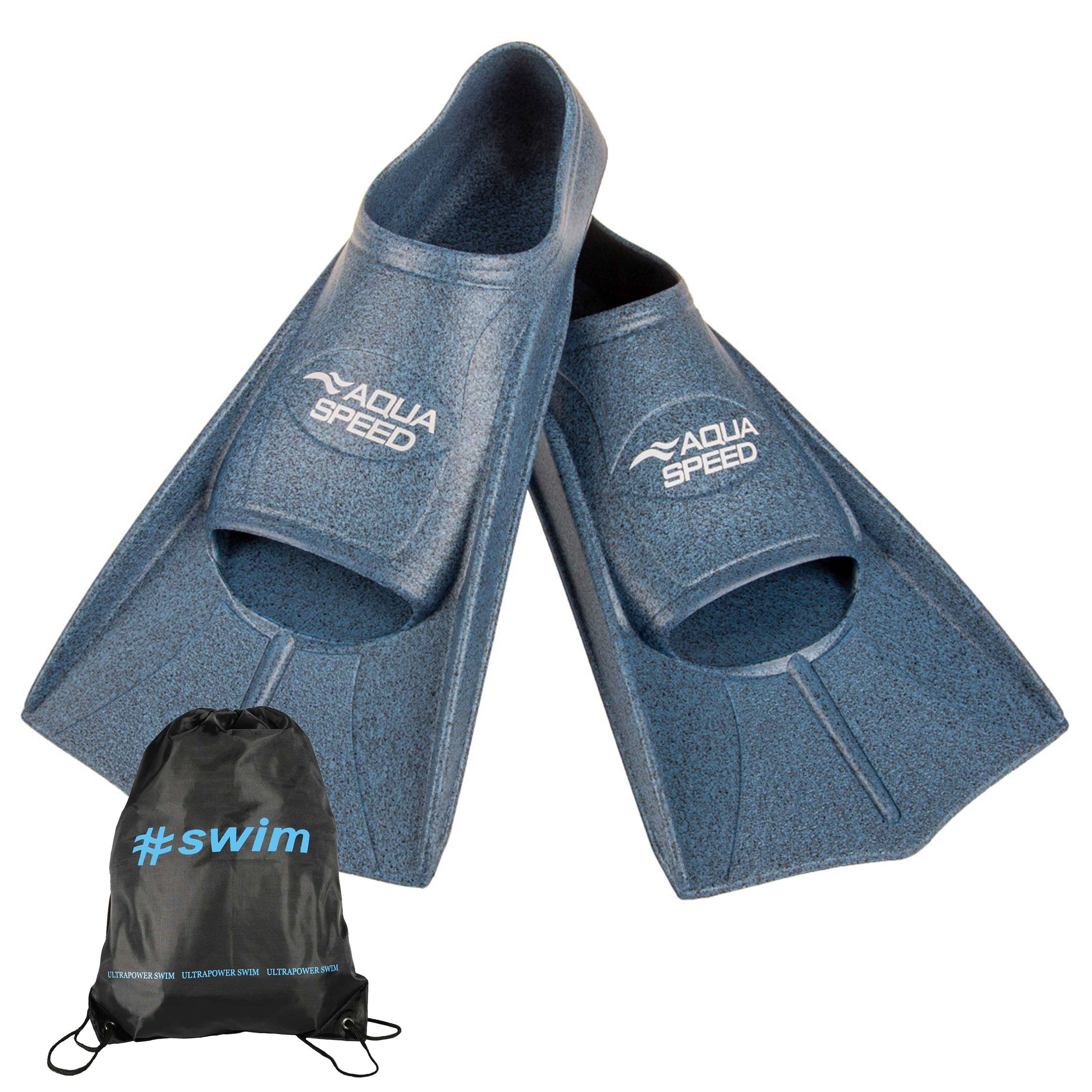 Aqua Speed Flosse Kurze Silikon Schwimmflossen für präzise Technikarbeit (Gezielte Technikarbeit mit kompakter Trainingsflosse 39/40), Technikhilfe für präzise Technikblöcke und Serienarbeit