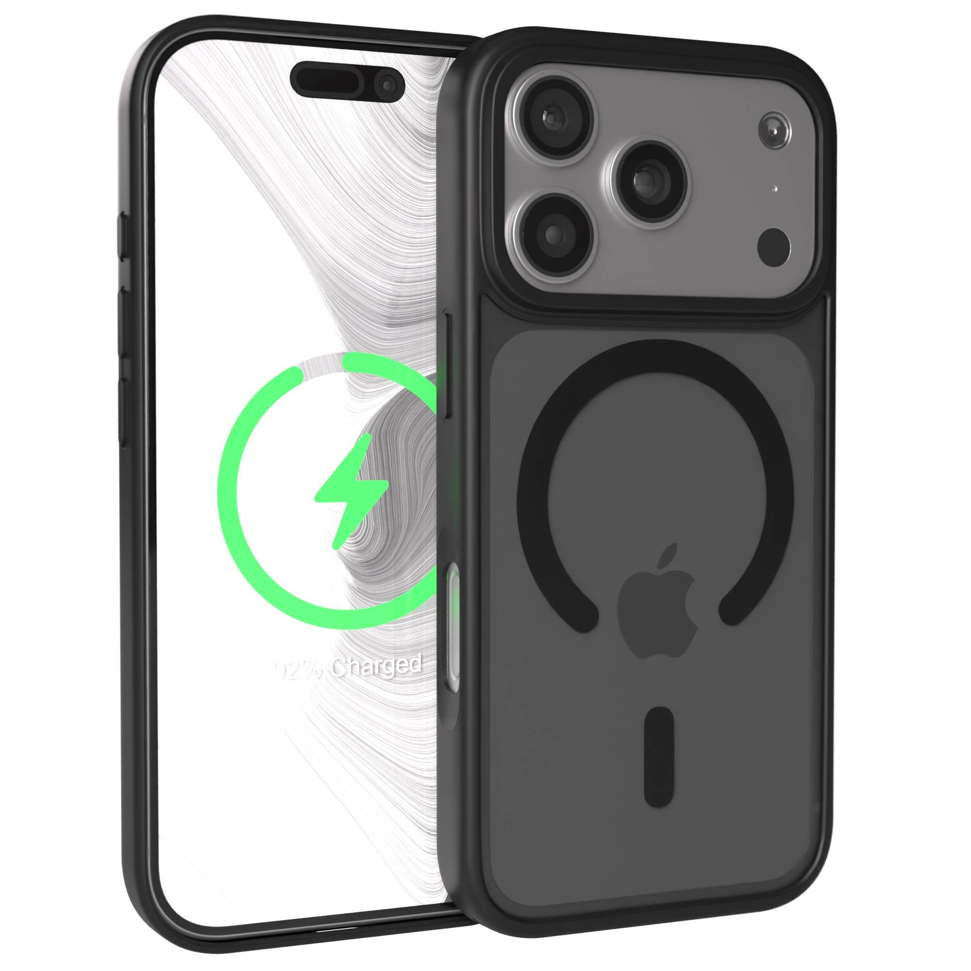 EAZY CASE Handyhülle Outdoor Case MagSafe für Apple iPhone 17 Pro 6,3 Zoll, Outdoor Handy Hülle Slim Cover Silicon Case Bumper Outdoorcase Schwarz