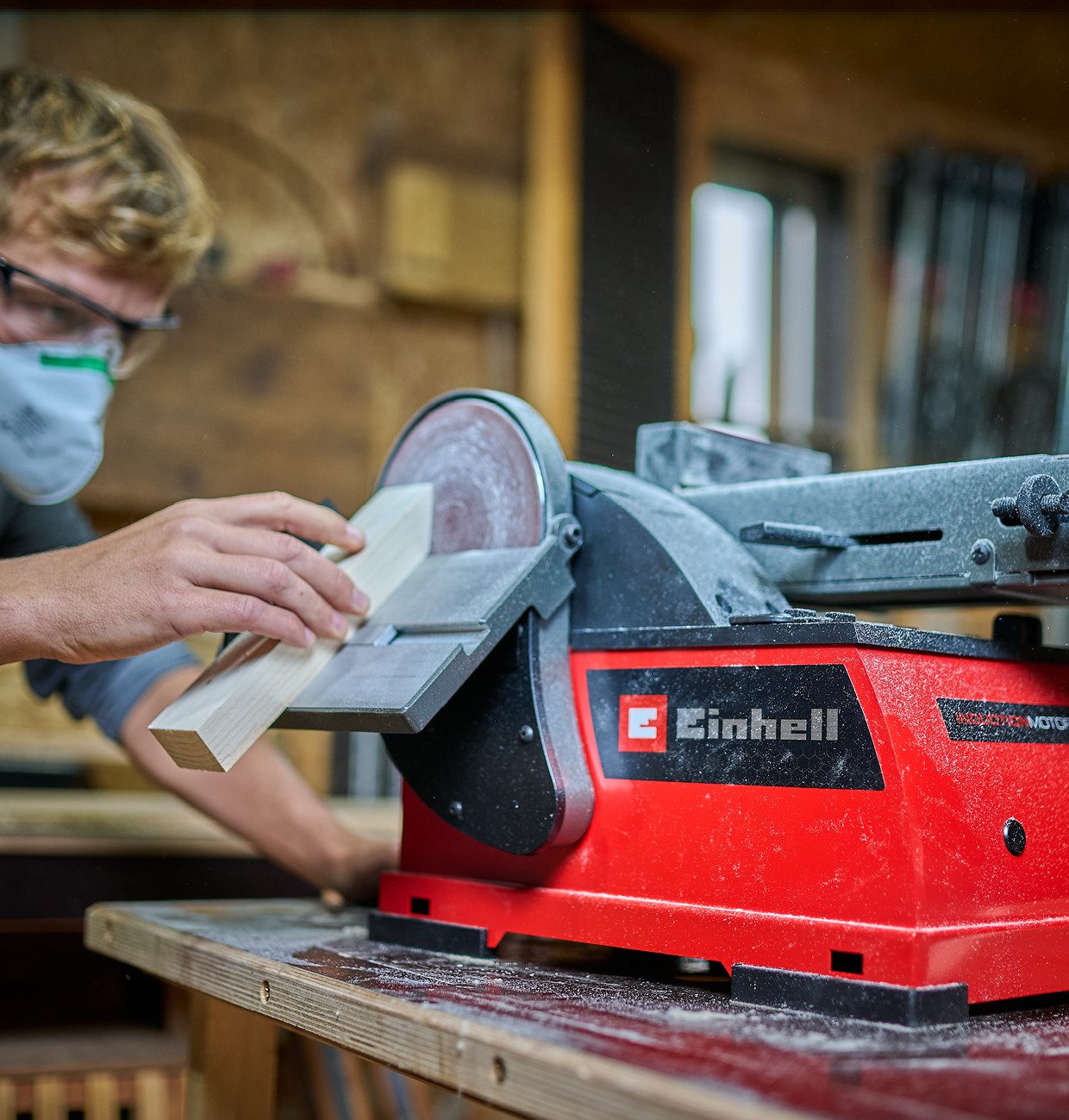 Einhell Stand-Band-Tellerschleifer TE-US 400