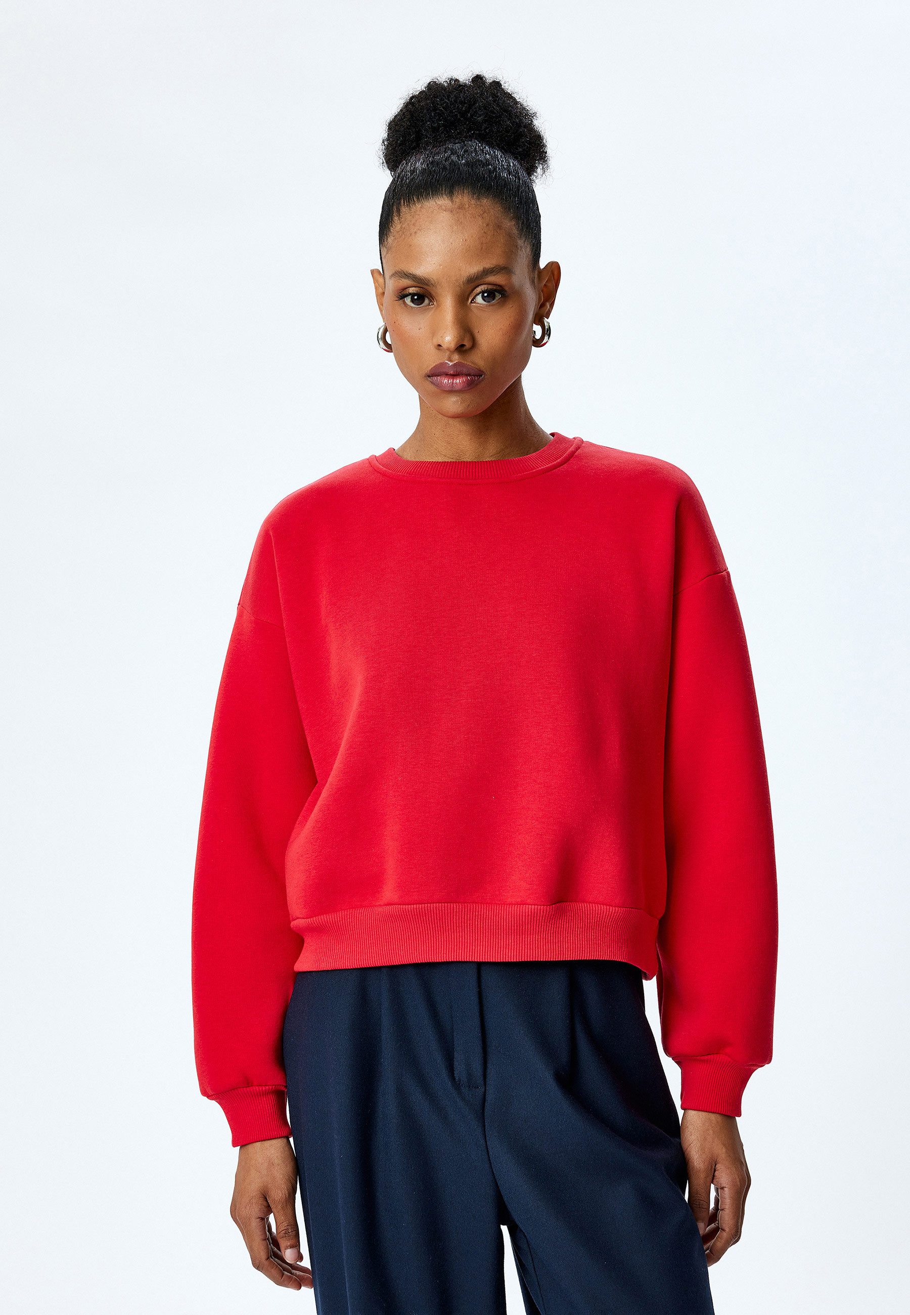 Koton Sweatshirt Rundhalsausschnitt Relax Sweatshirt