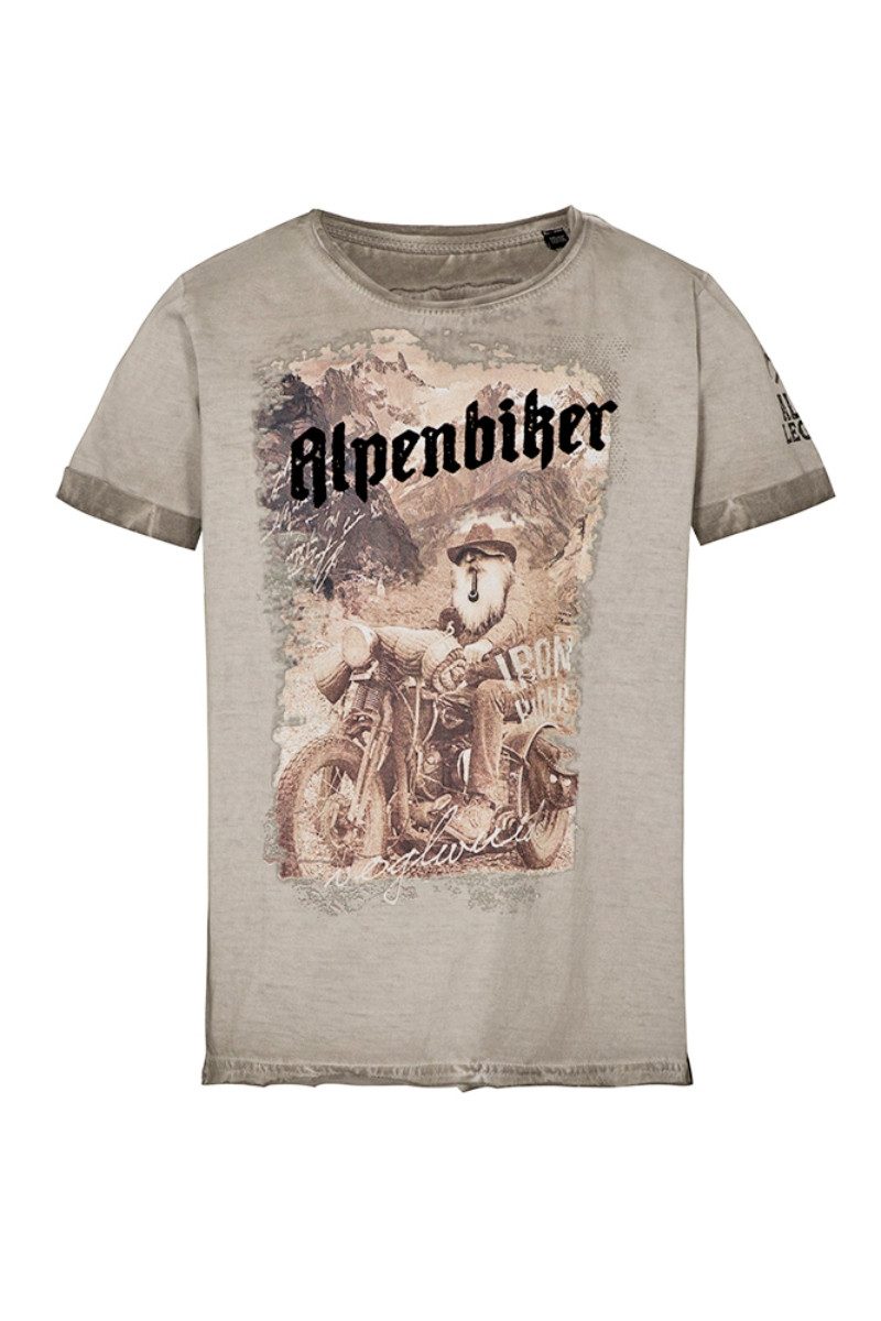 Trachtenhemd Trachtenshirt Kind - YOGI KIDS - greige