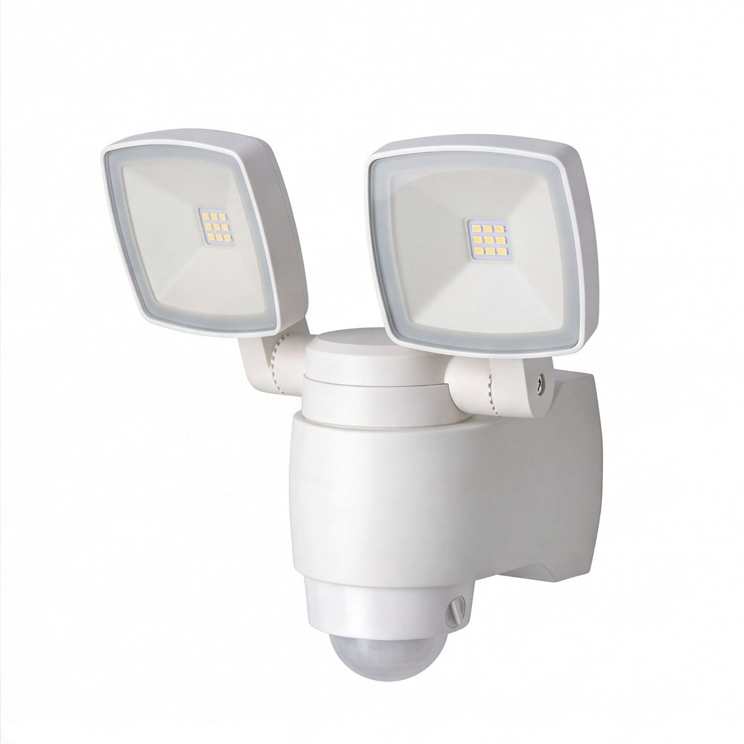 Licht-Erlebnisse Deckenstrahler AMINA, LED fest integriert, Warmweiß, LED Außenlampe mit Bewegungsmelder Weiß IP44 AMINA
