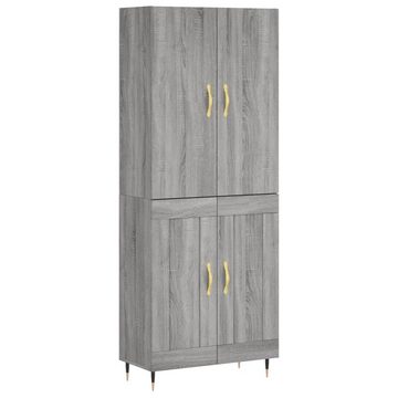 furnicato Sideboard Highboard Grau Sonoma 69,5x34x180 cm Holzwerkstoff