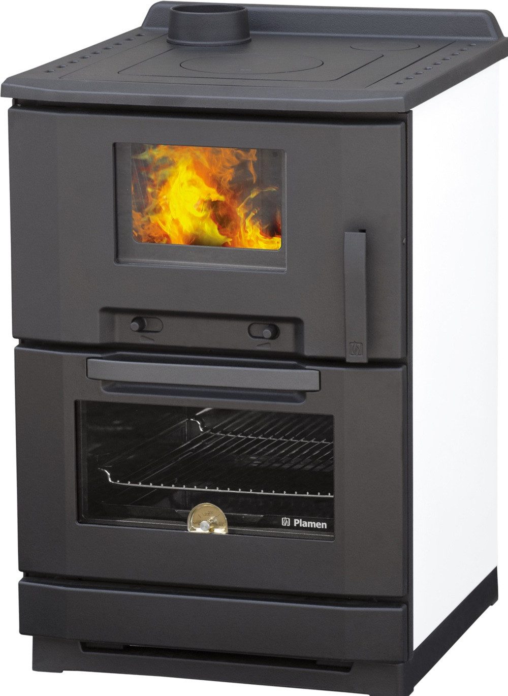 Plamen Kaminofen EEK A+ Küchenofen Beistellherd Plamen Calorex100 mit ext. Zuluft, 7,5 kW
