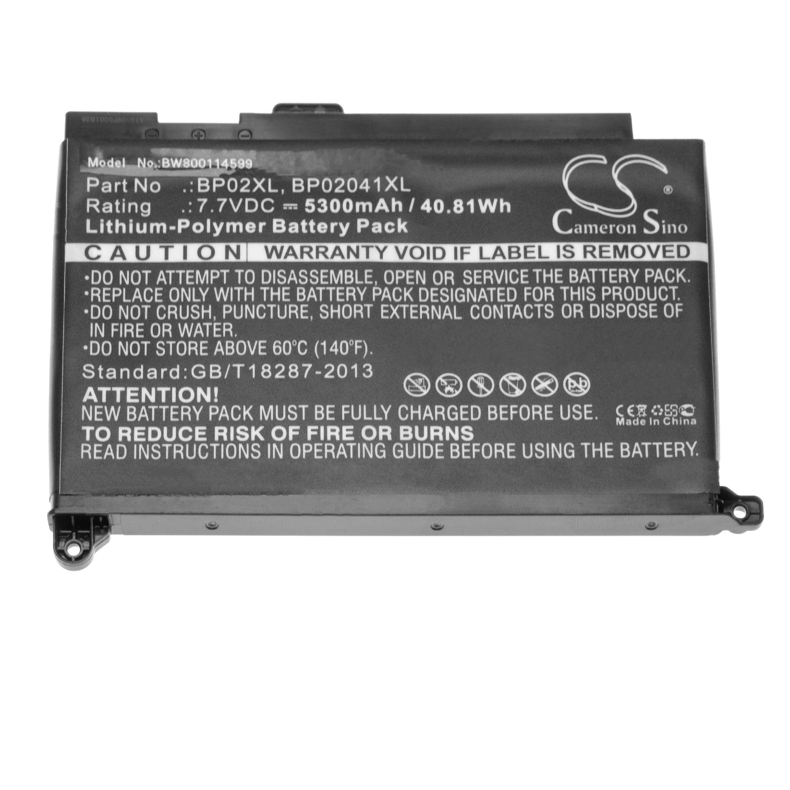 vhbw kompatibel mit HP Pavilion 15-AU010WM, 15-AU018wm, PC 15, PC 15 Touch Laptop-Akku Li-Polymer 5300 mAh (7,7 V)