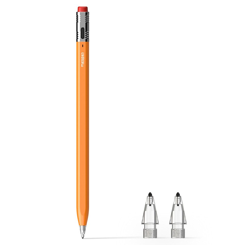 Metapen Eingabestift Tabletstift Displaystift Touchstift (Spar-Set, 1-St., 11 g ultraleicht) Air-Flex-Spitze, 26 h Akku, 11 g, Handballenerkennung