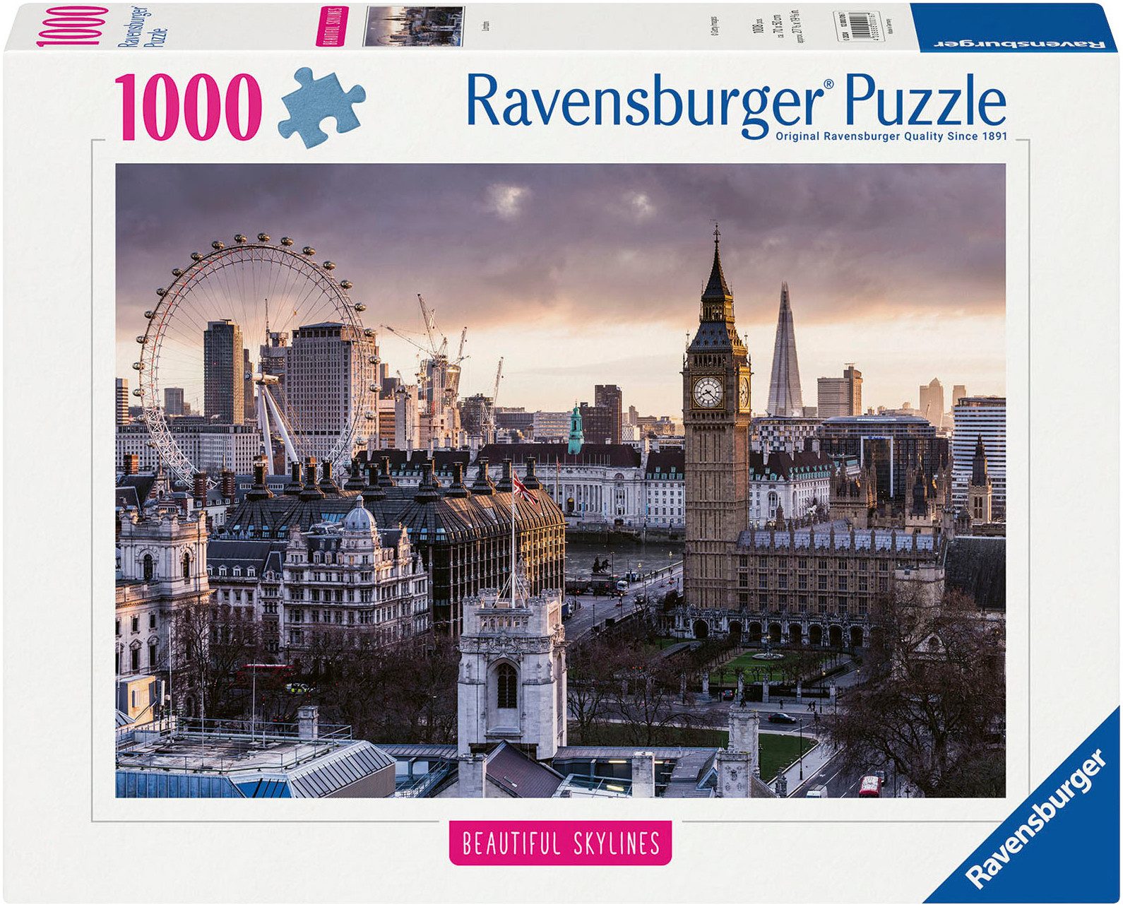 Ravensburger Puzzle Beautiful Skylines, London, 1000 Puzzleteile, Made in G günstig online kaufen