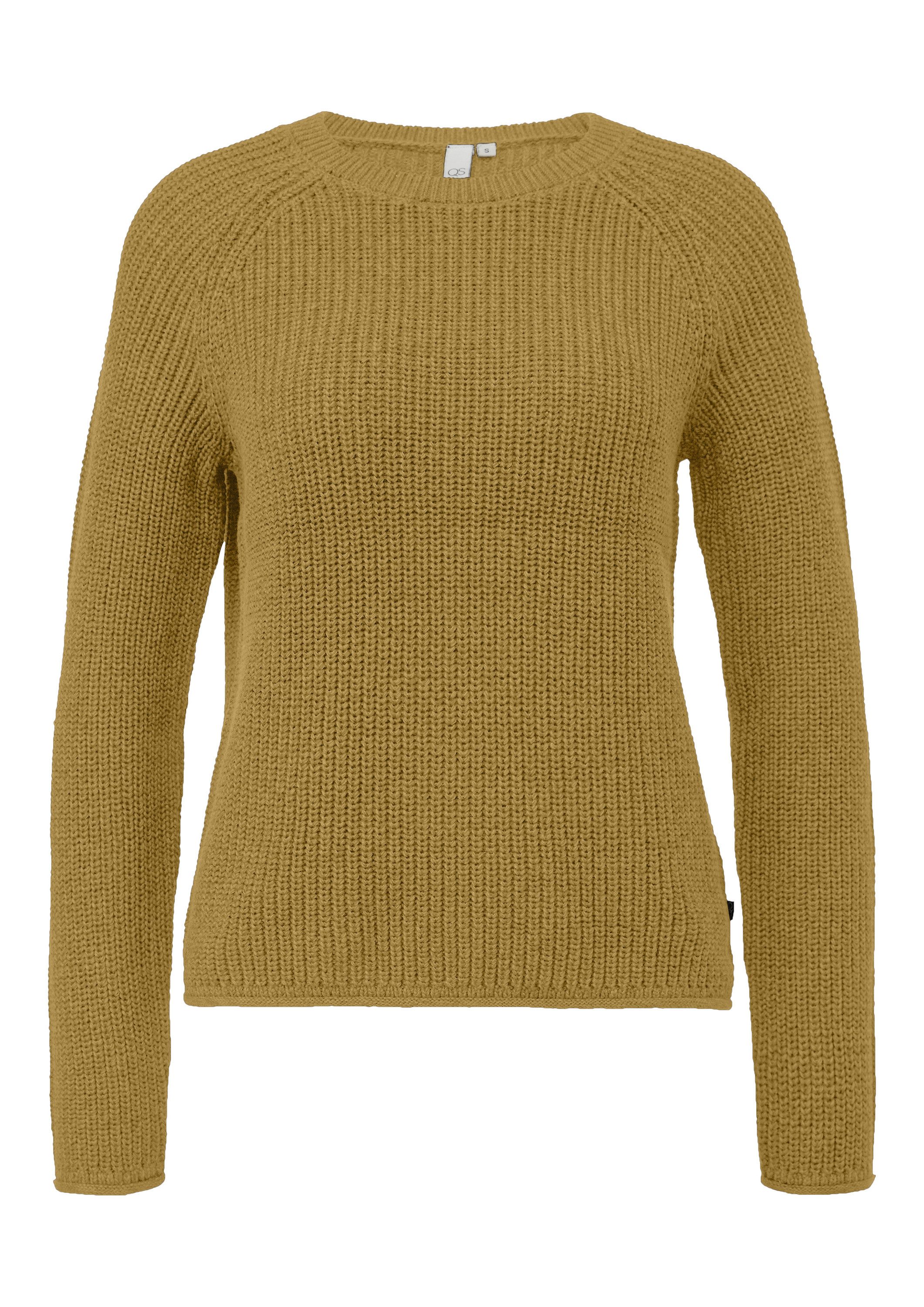 QS Longpullover Strickpullover Melierter Strickpullover mit Raglanärmeln günstig online kaufen