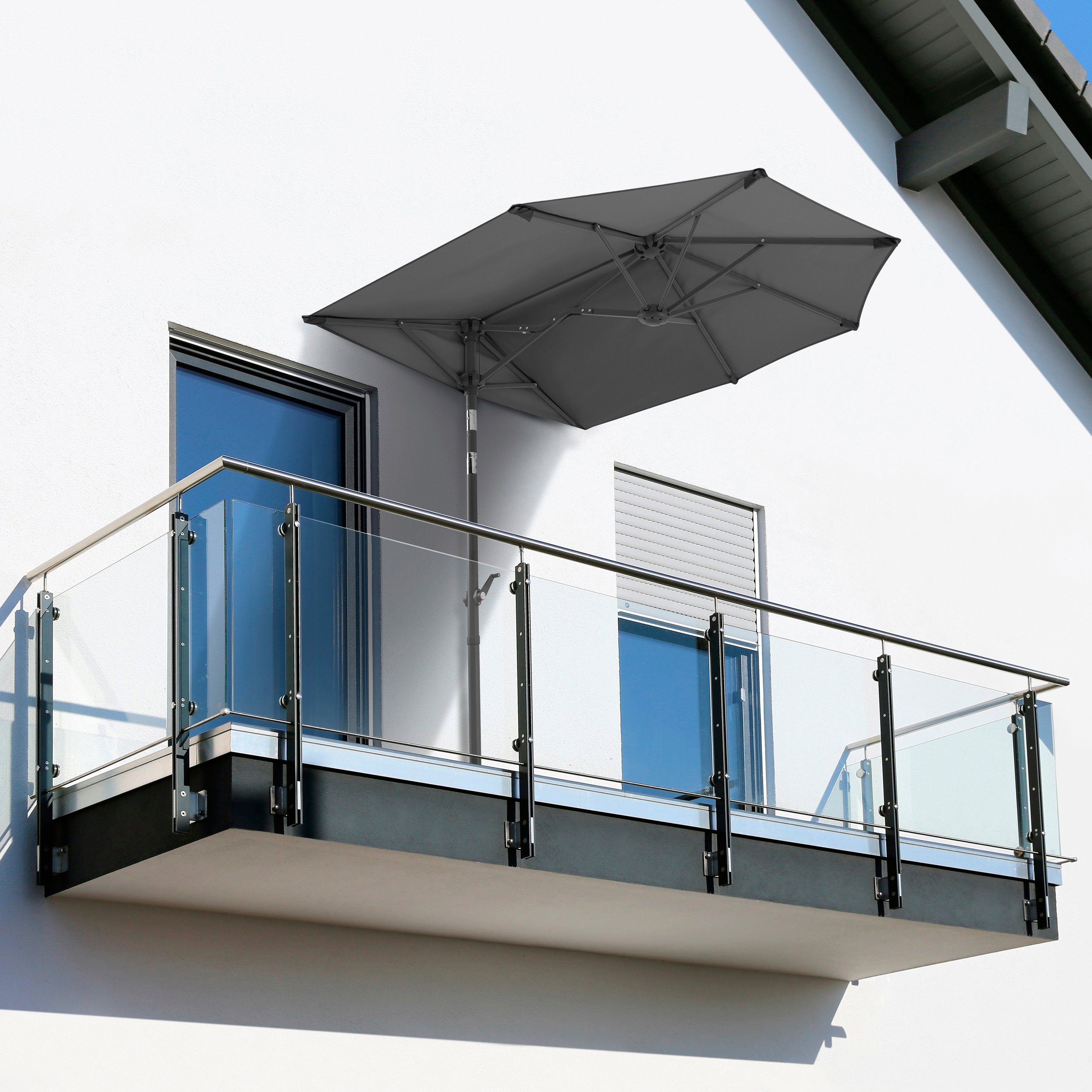 Schneider Schirme Balkonschirm Salerno mezza, LxB: 150x150 cm, mit  Schutzhülle, ohne Schirmständer