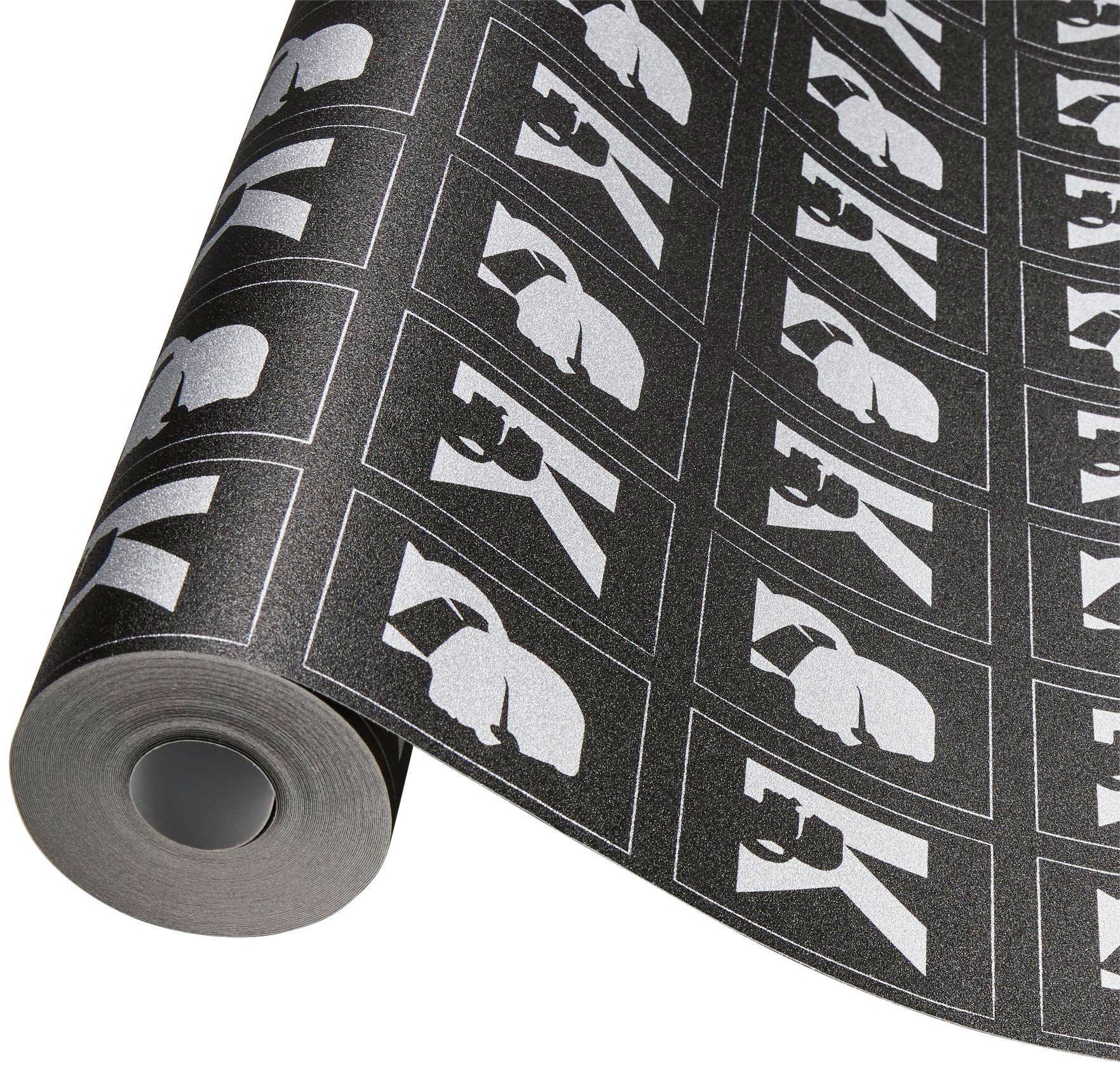 schwarz weiß metallic