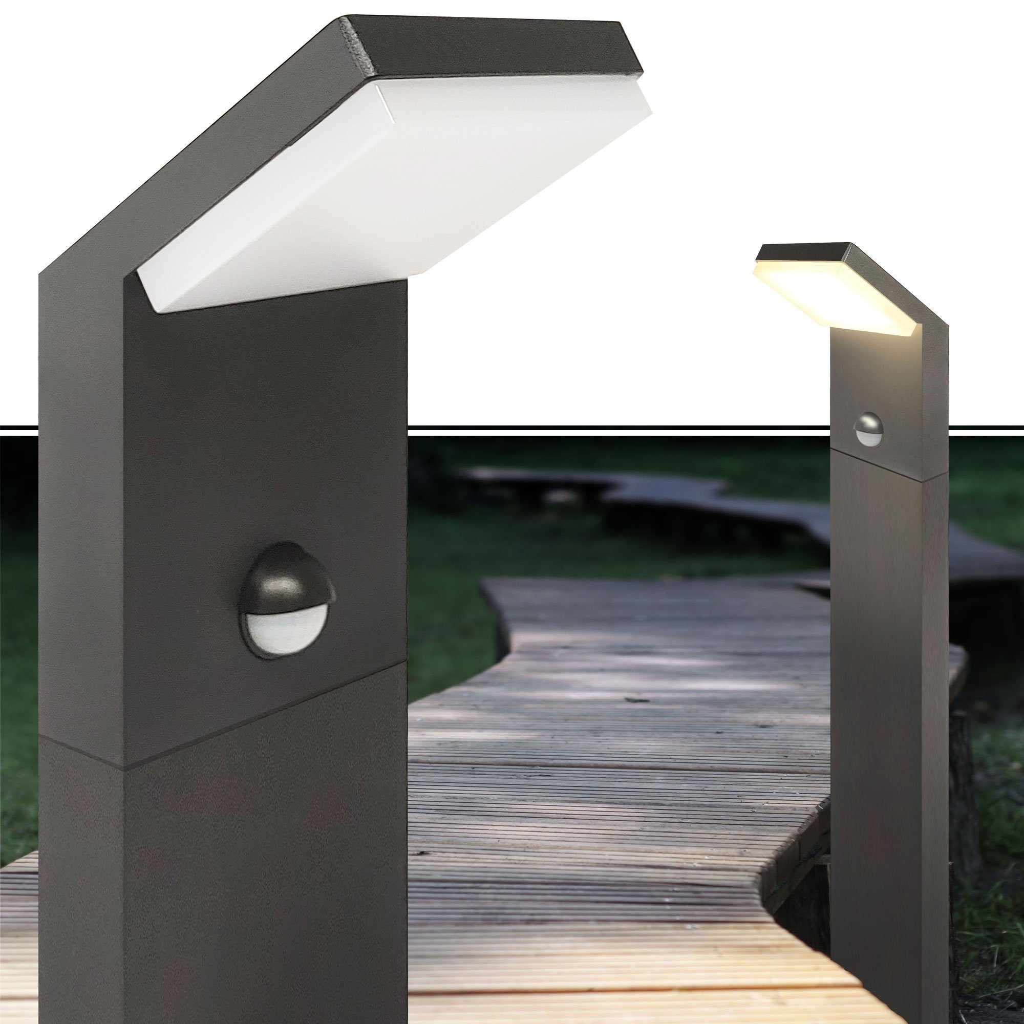 Maxkomfort Außen-Stehlampe 1505A-800, mit Bewegungsmelder, LED fest integri günstig online kaufen