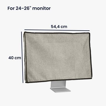 kwmobile Schutz-Set Handyhülle für 24-26" Monitor, Hülle transparent Case Cover