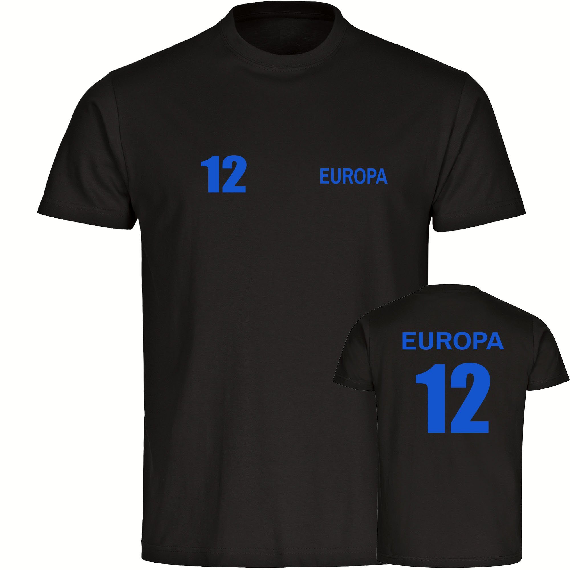 multifanshop T-Shirt Kinder Europa - Trikot 12 - Boy Girl
