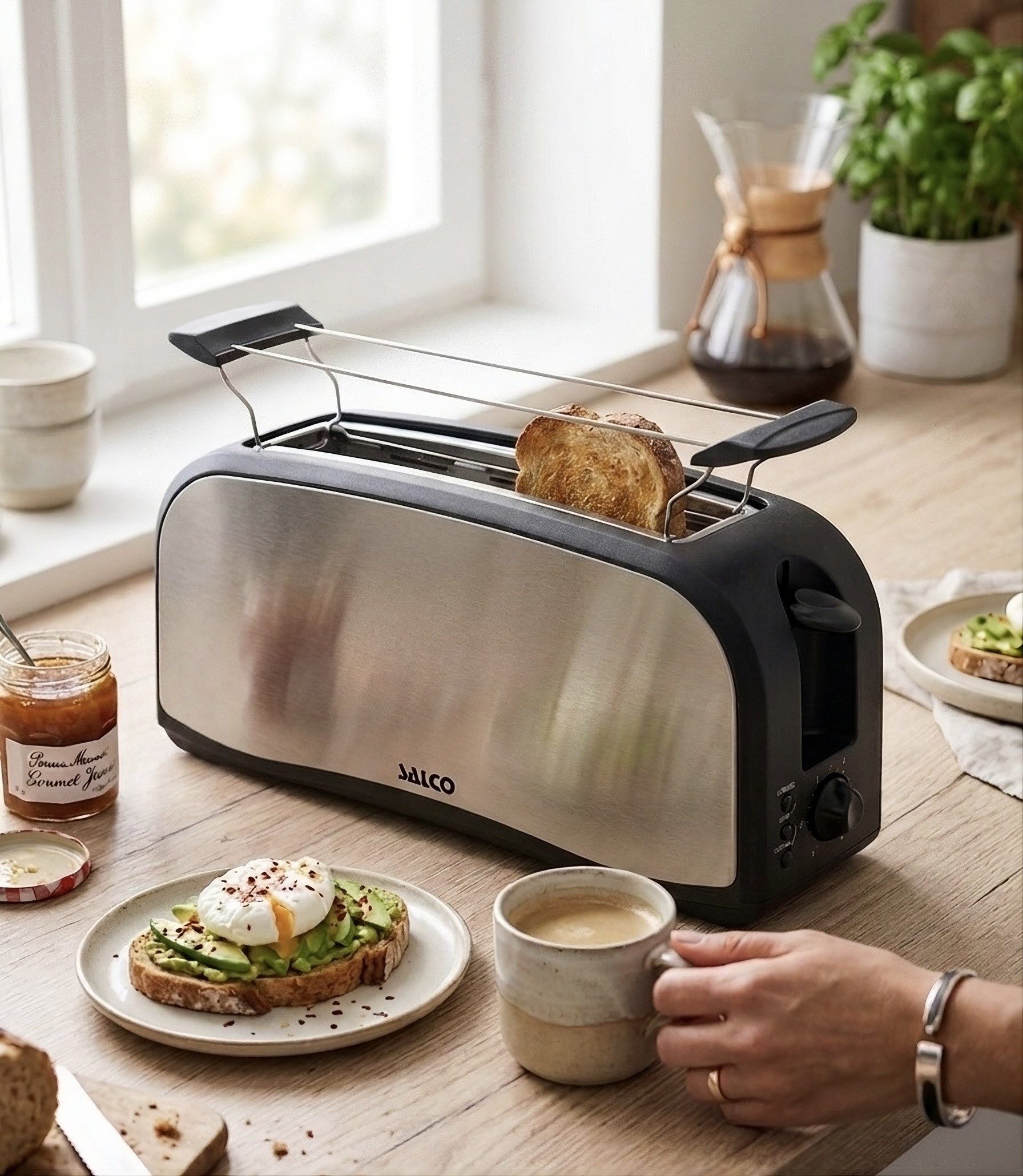 SALCO Toaster MT-1000, 1 langer Schlitz, für 1 Scheibe, 1000 W