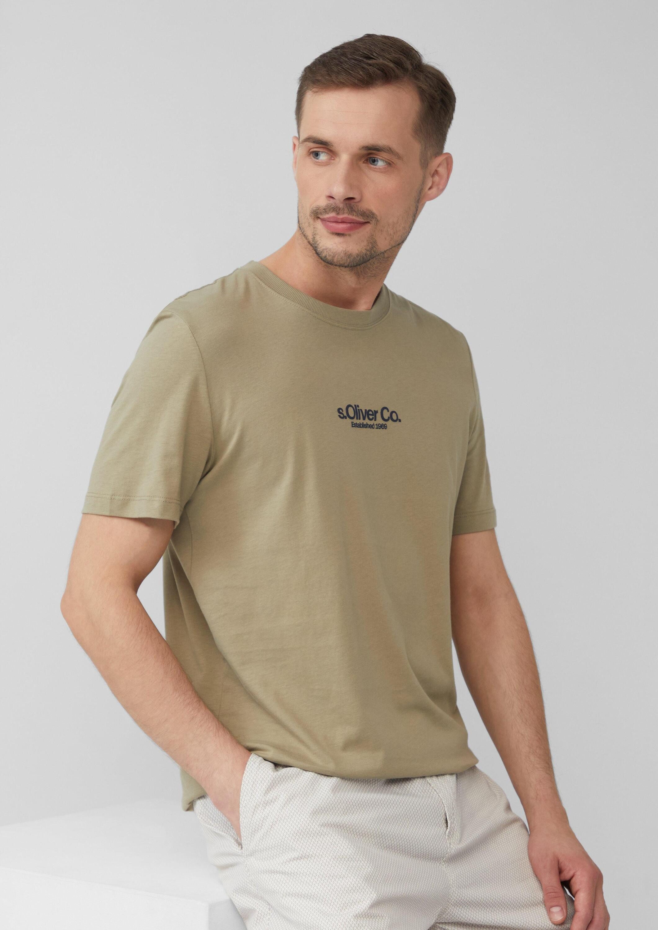 s.Oliver Kurzarmshirt T-Shirt T-Shirt aus Baumwolle mit Logo-Print günstig online kaufen