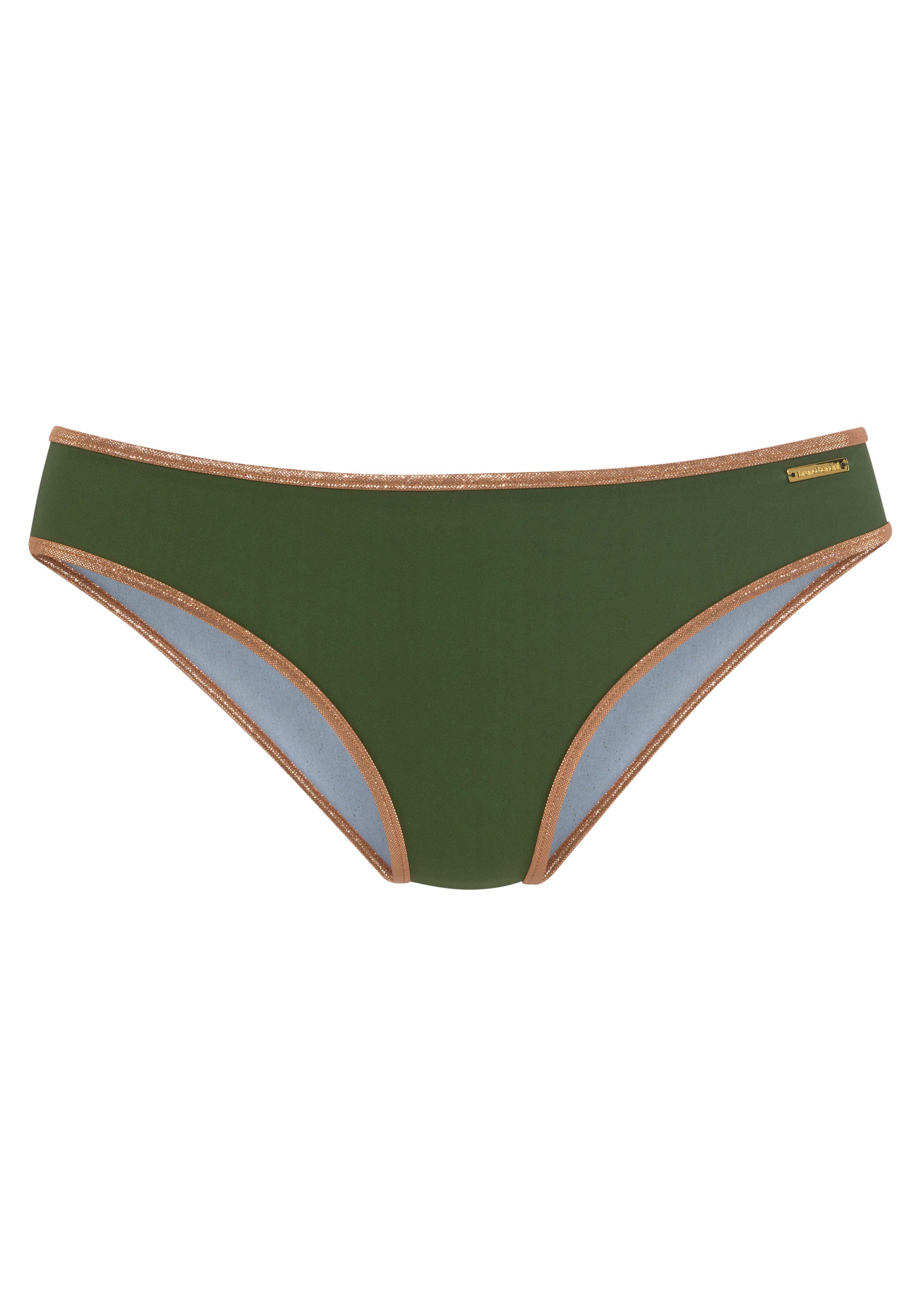 Bruno Banani Bikini-Hose Milano mit kupferfarbener Paspel günstig online kaufen