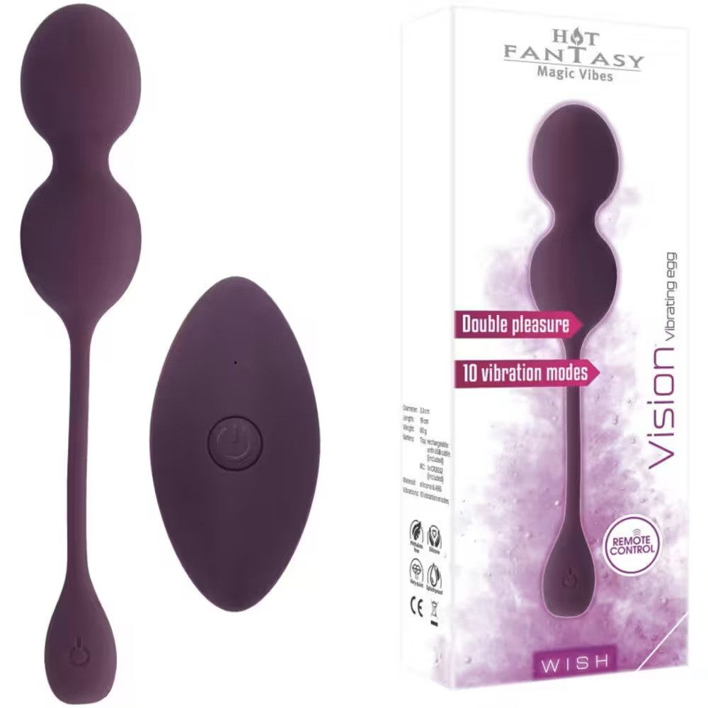 Hot Fantasy Beckenbodentrainer Beckenbodentrainer Beckenboden Trainer Vibro Duo Beckenbodenkugel, Packung, 2-tlg., 2-Teilig