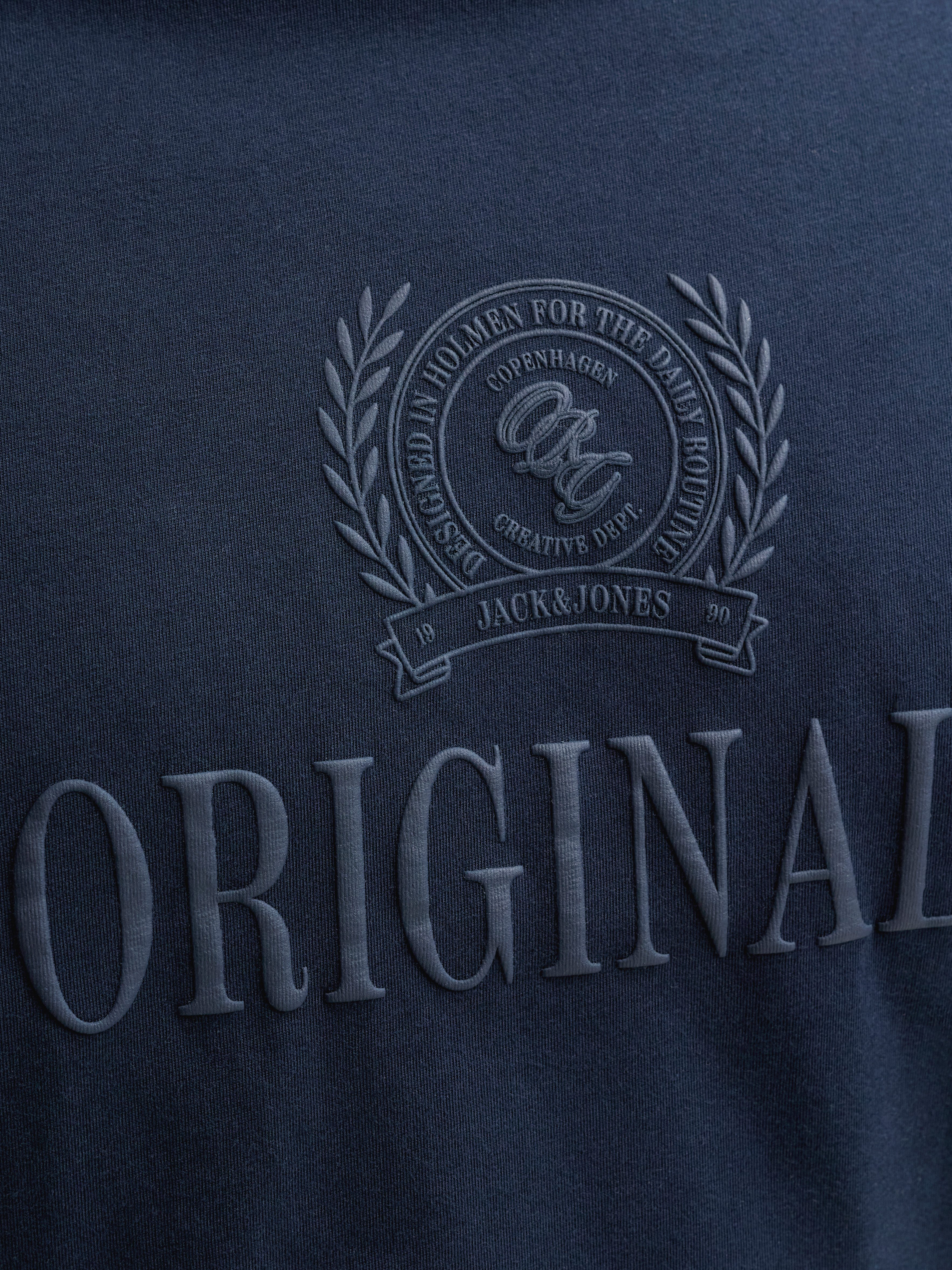 Jack & Jones PlusSize T-Shirt JORFREDERIKSBERG MONOGRAM TEE SS CN PLS Baumwolle – Bild 4 von 5