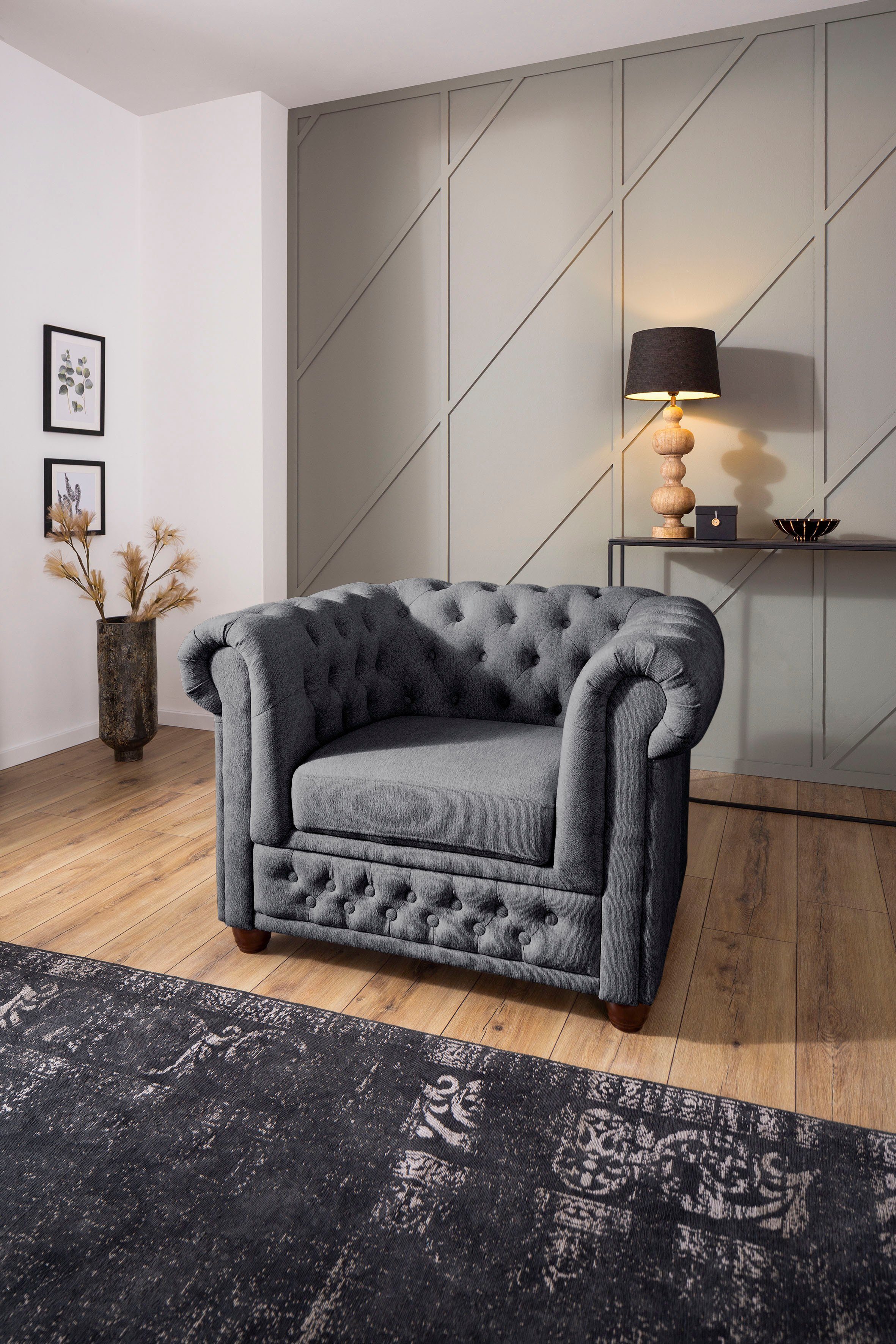 Home affaire Chesterfield-Sessel New Castle Sessel, günstig online kaufen