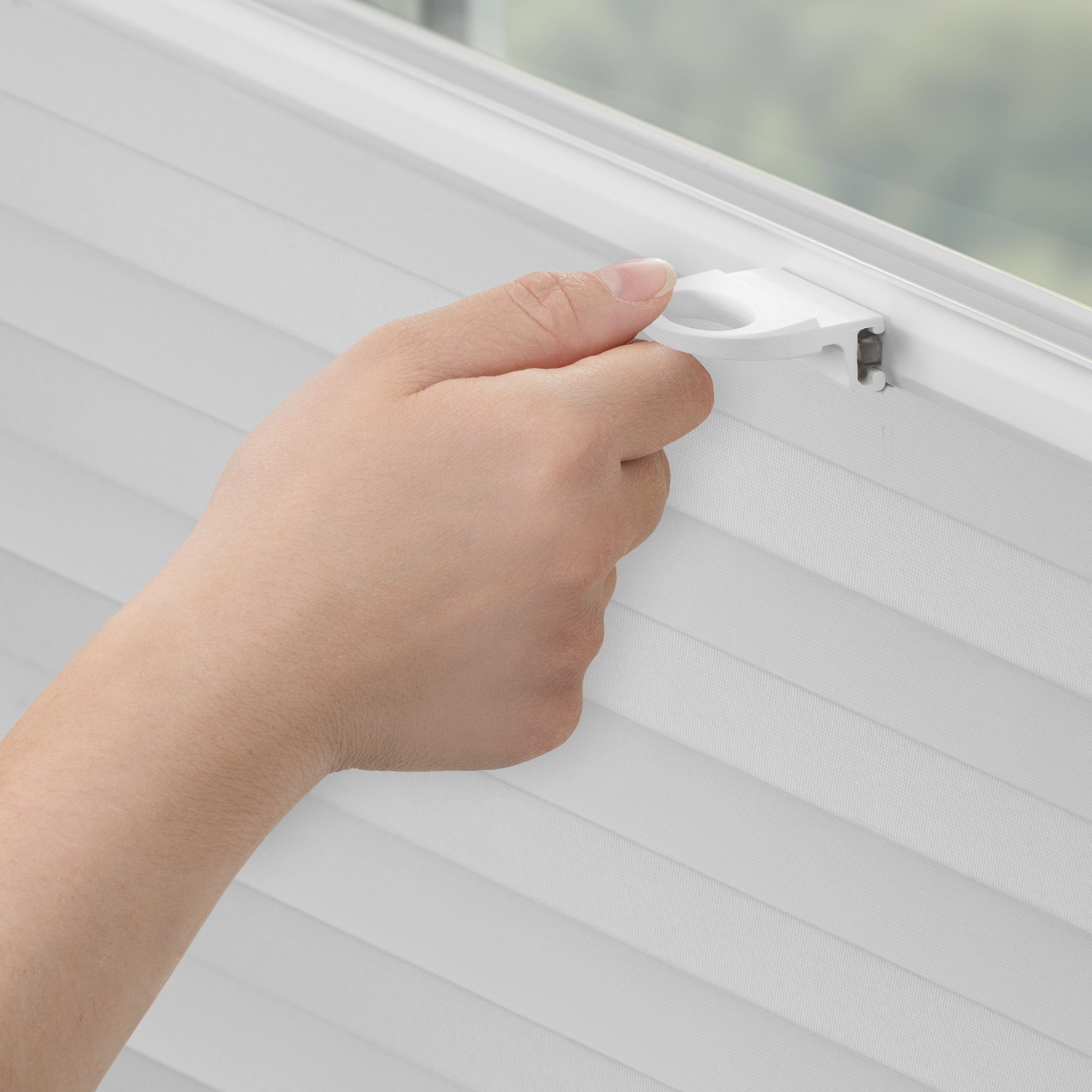 Bohren, Dachfenster Plissee, Schraubbefestigung, ORIGINAL blickdicht, ORIGINAL, mit Dachfensterplissee Schrauben LICHTBLICK Weiß LICHTBLICK Thermo