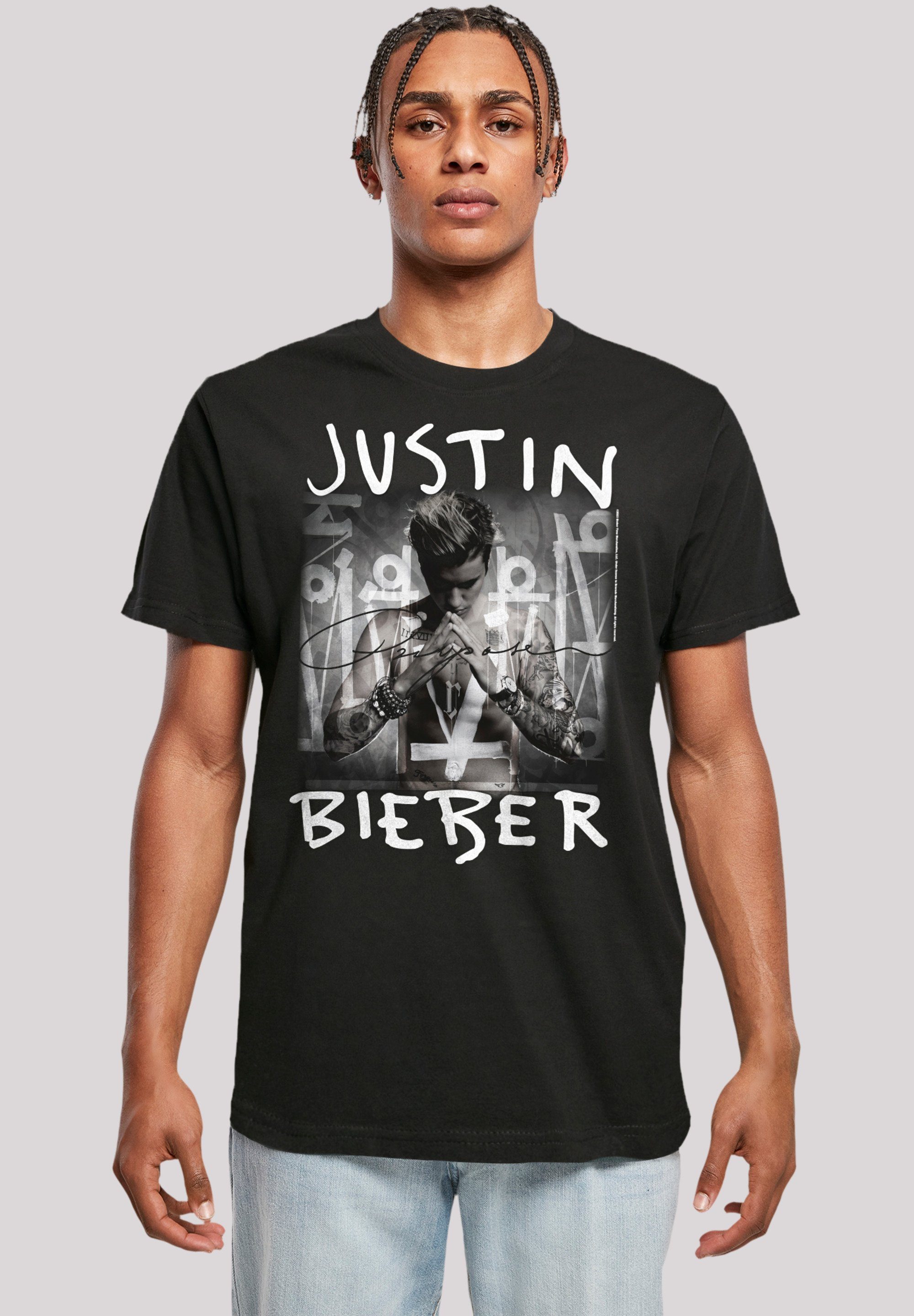F4NT4STIC T-Shirt Justin Bieber Purpose Album Cover Premium Qualität, Musik, By Rock Off
