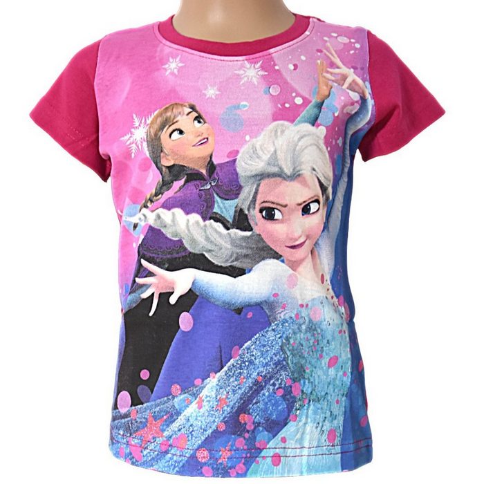 Disney Frozen T-Shirt Elsa & Anna Mädchen Kurzarmshirt Gr. 98 cm