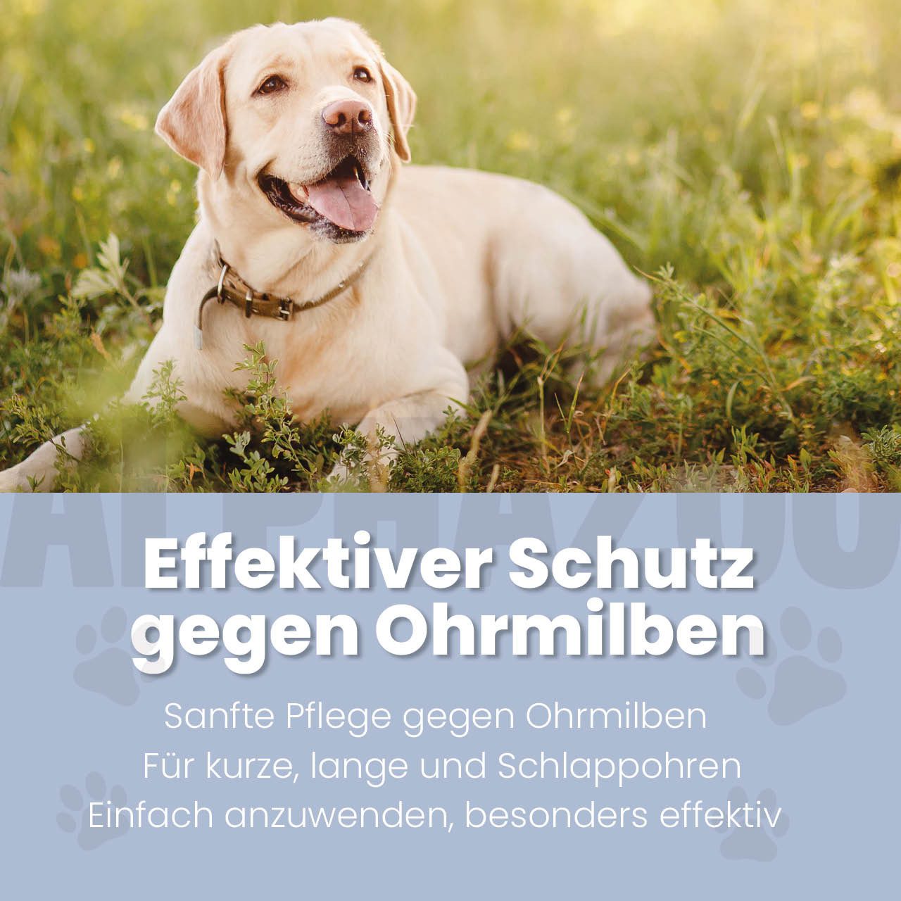 ALPHAZOO Ohrenreiniger Ohrmilbenöl für Hunde 100ml, 1-tlg., Ohrenpflege, effektiv gegen Ohrmilben, Milben im Ohr bekämpfen