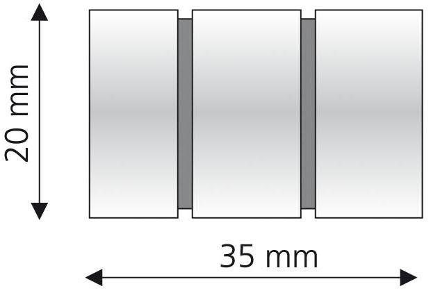 Rille, Zylinder Ø für Gardinen, 16 (Set, mit Gardinenstangen-Endstück Liedeco, 2-St), Gardinenstangen schwarz mm