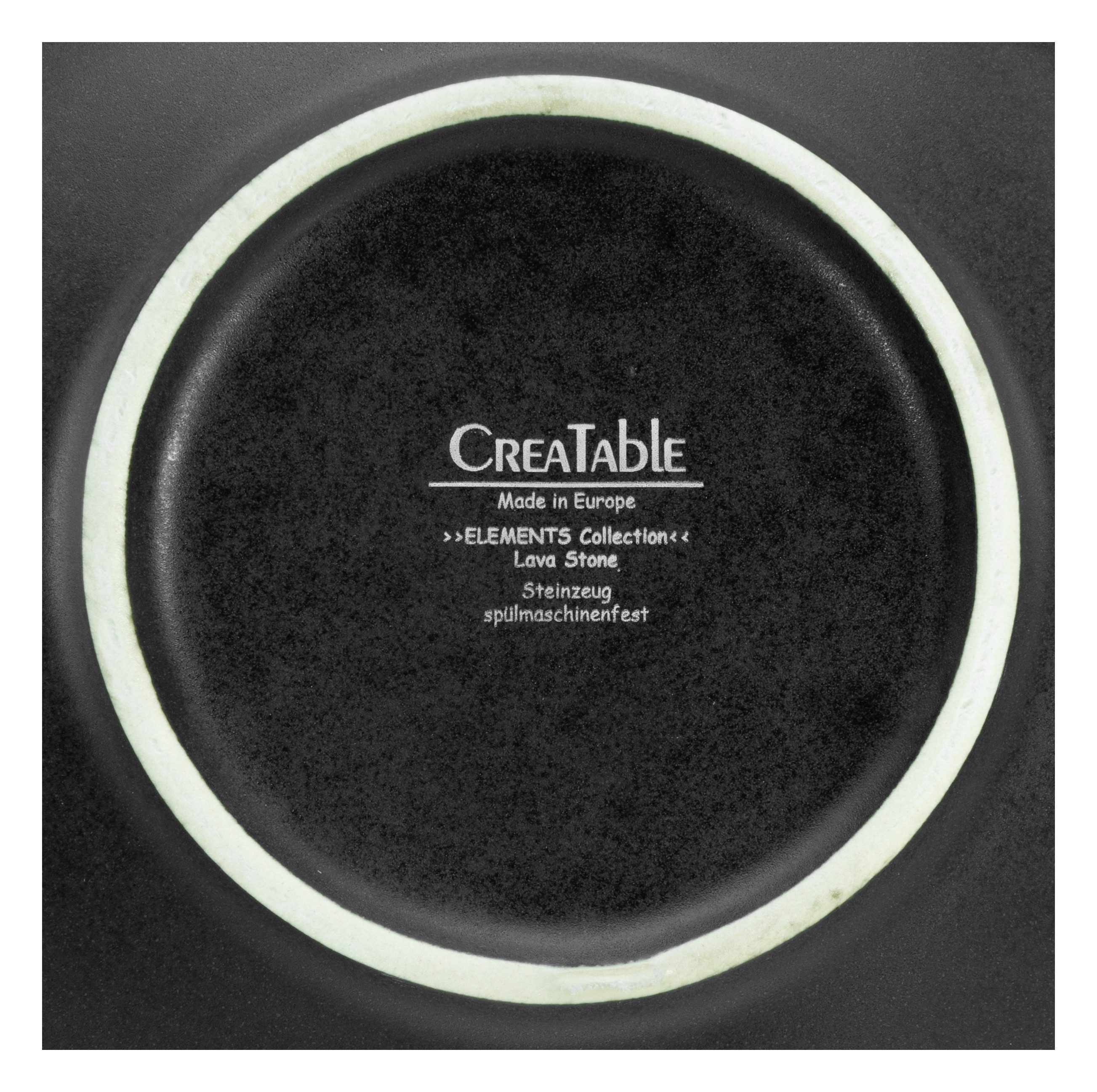 CreaTable Pastateller Lava Stone Black, Pasta Gourmetteller Set 2-tlg, (2 St), Teller Set, Seidenmatte Glasur
