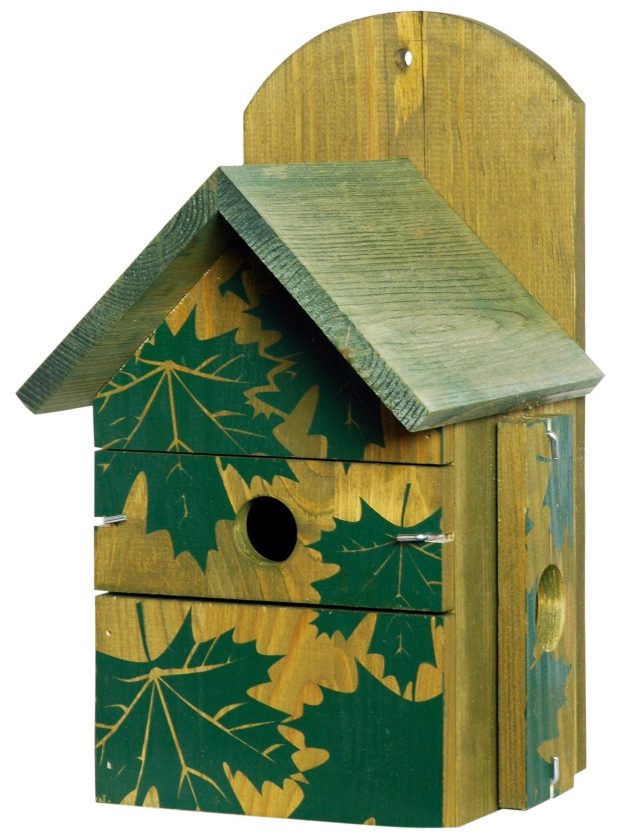 dobar Futterhaus Dekorativer Nistkasten für Vögel, aus Holz, 3 variable Einfluglöcher